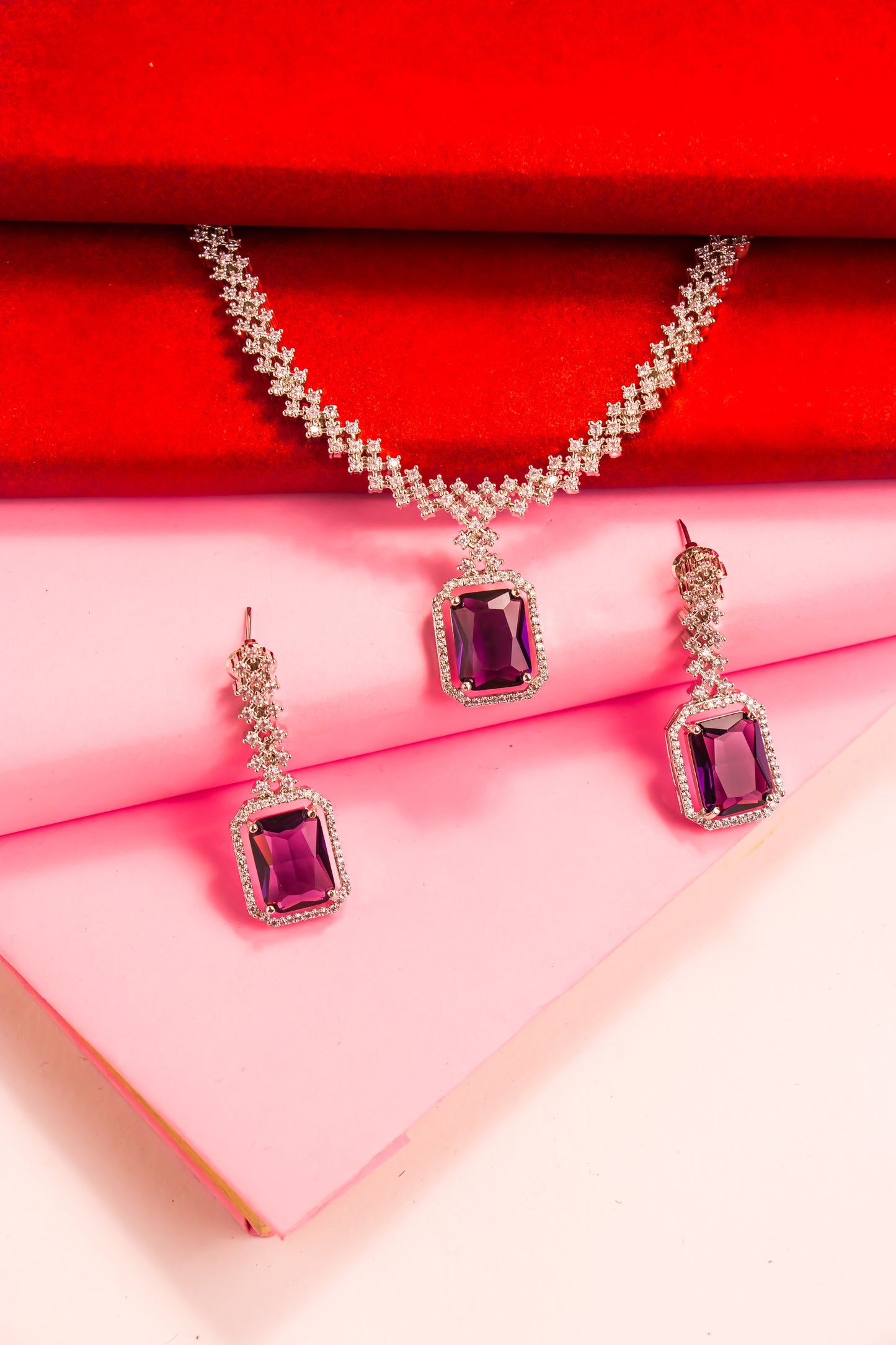 Royal Amethyst Necklace Set