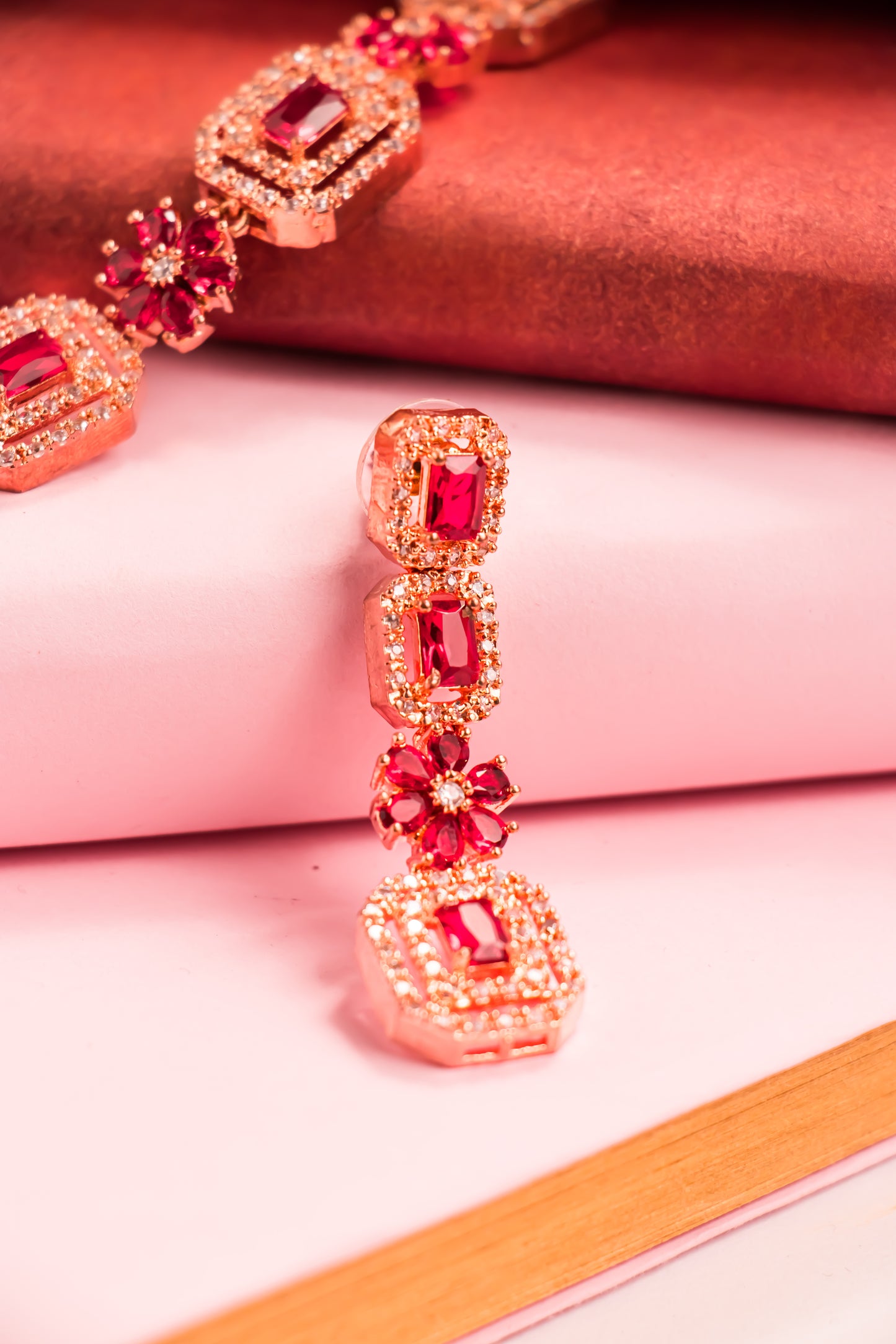 Ruby Throne Necklace Set