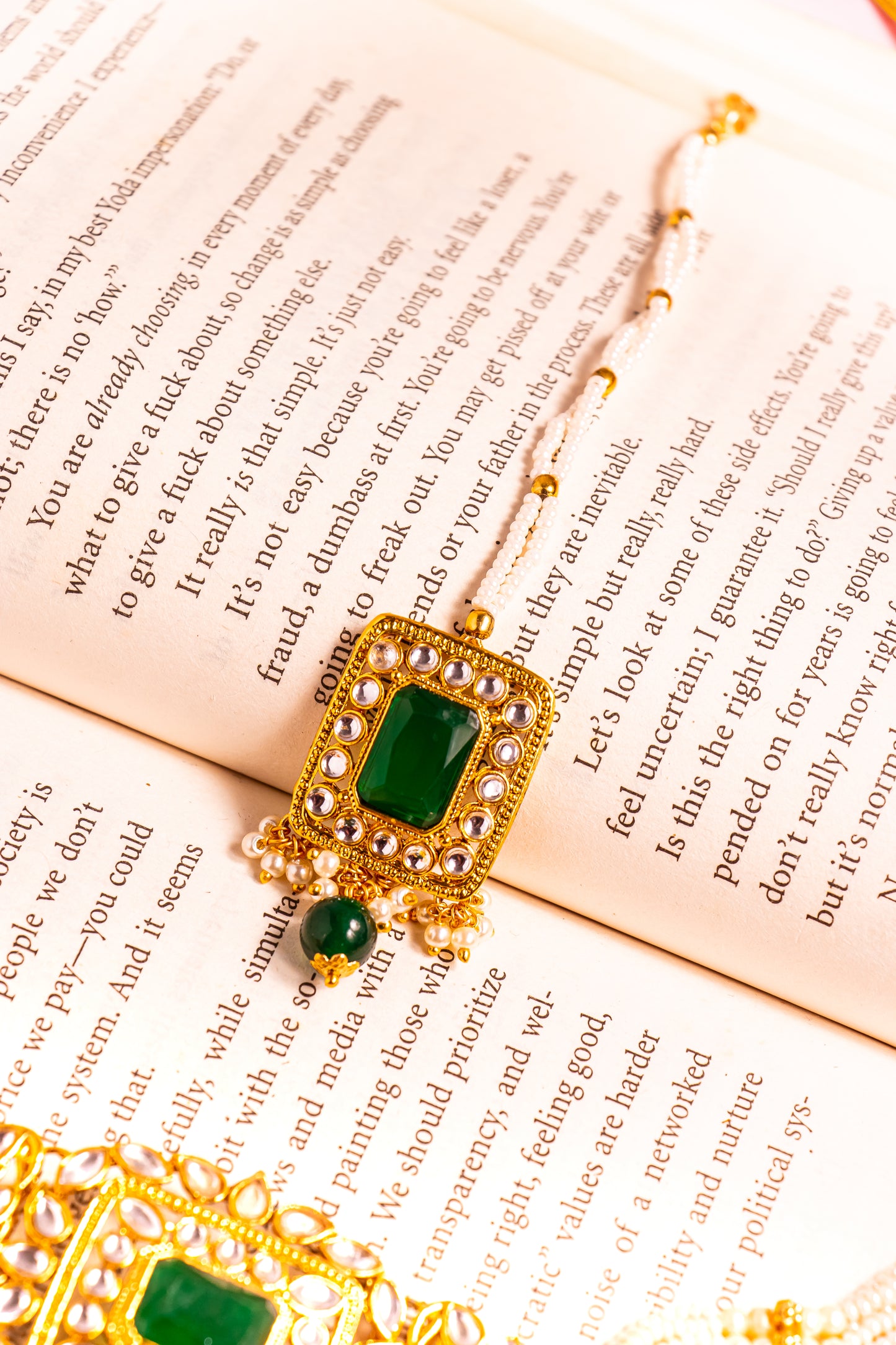 Padmavati's Silk Polki Choker Necklace Set