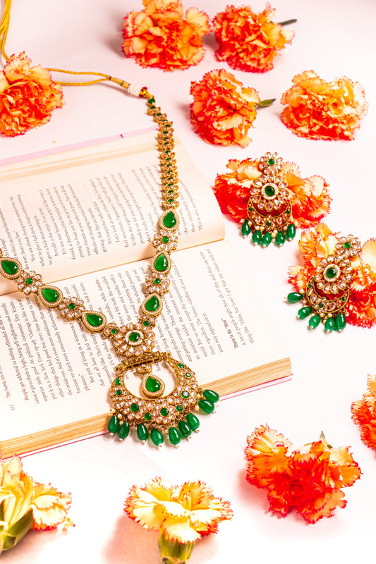 Padmavati's Opulence Polki Long Necklace Set