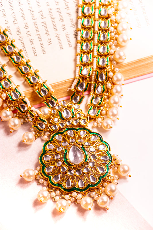 Noor's Dream Kundan Long Necklace Set