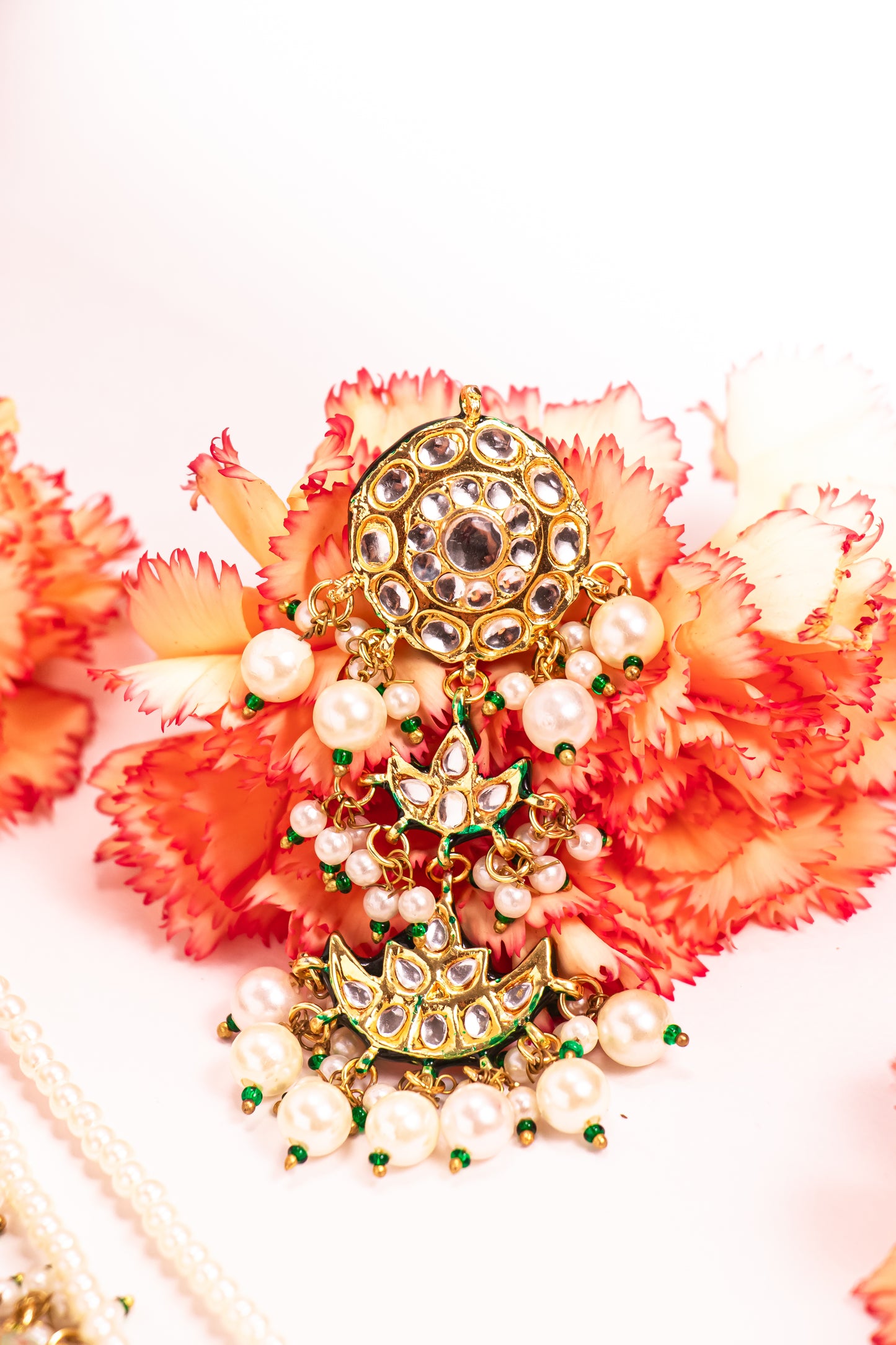 Jahan's Luster Long Kundan Necklace Set