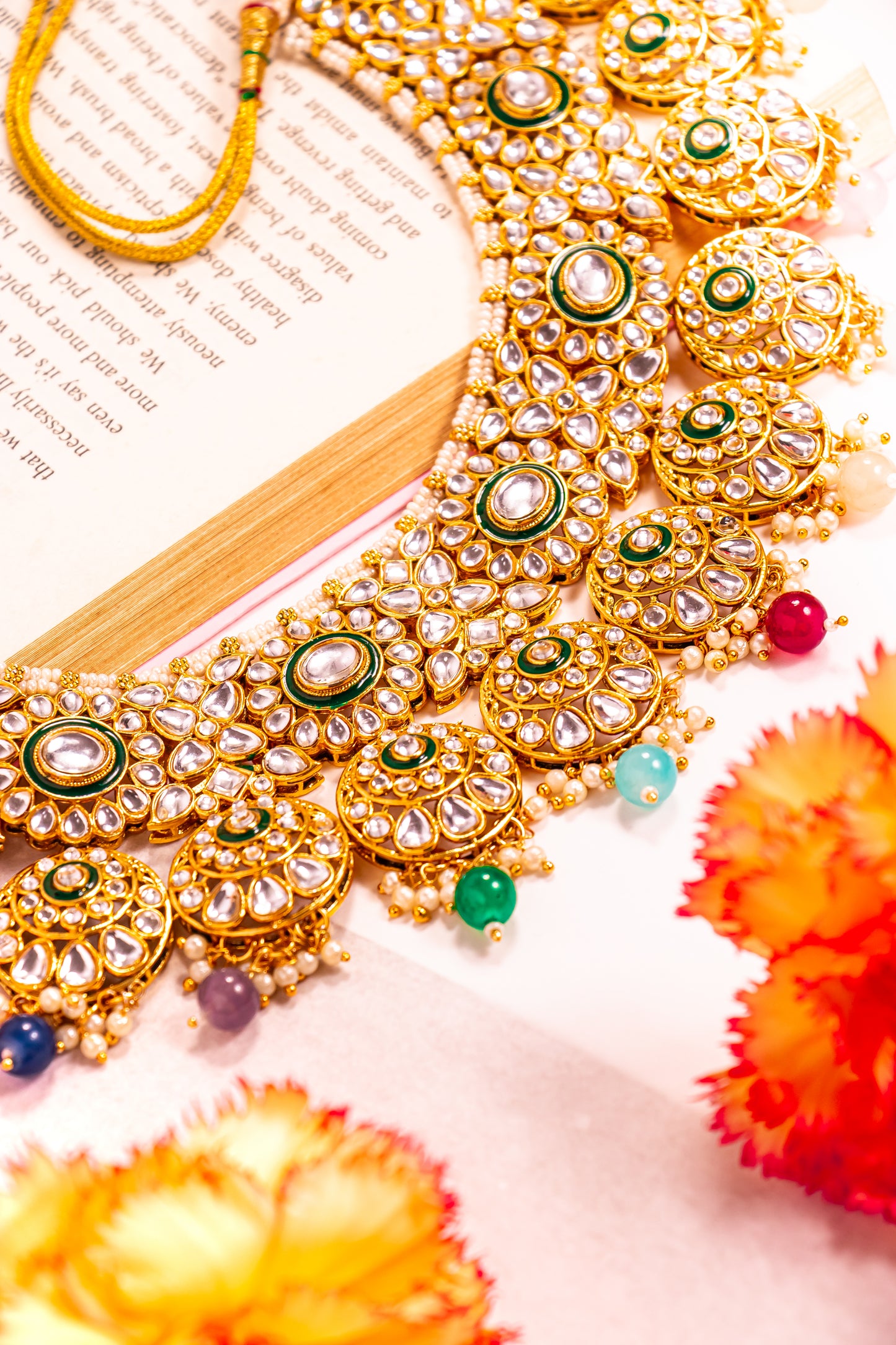 Jahan's Treasure Multicolour Kundan Necklace