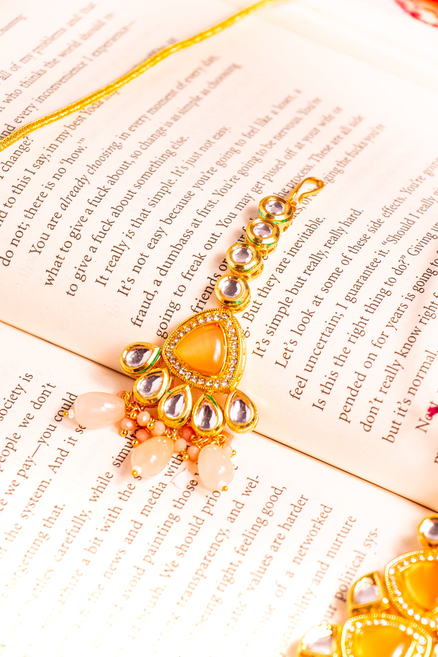 Jahan's Heritage Pink Kundan Necklace Set