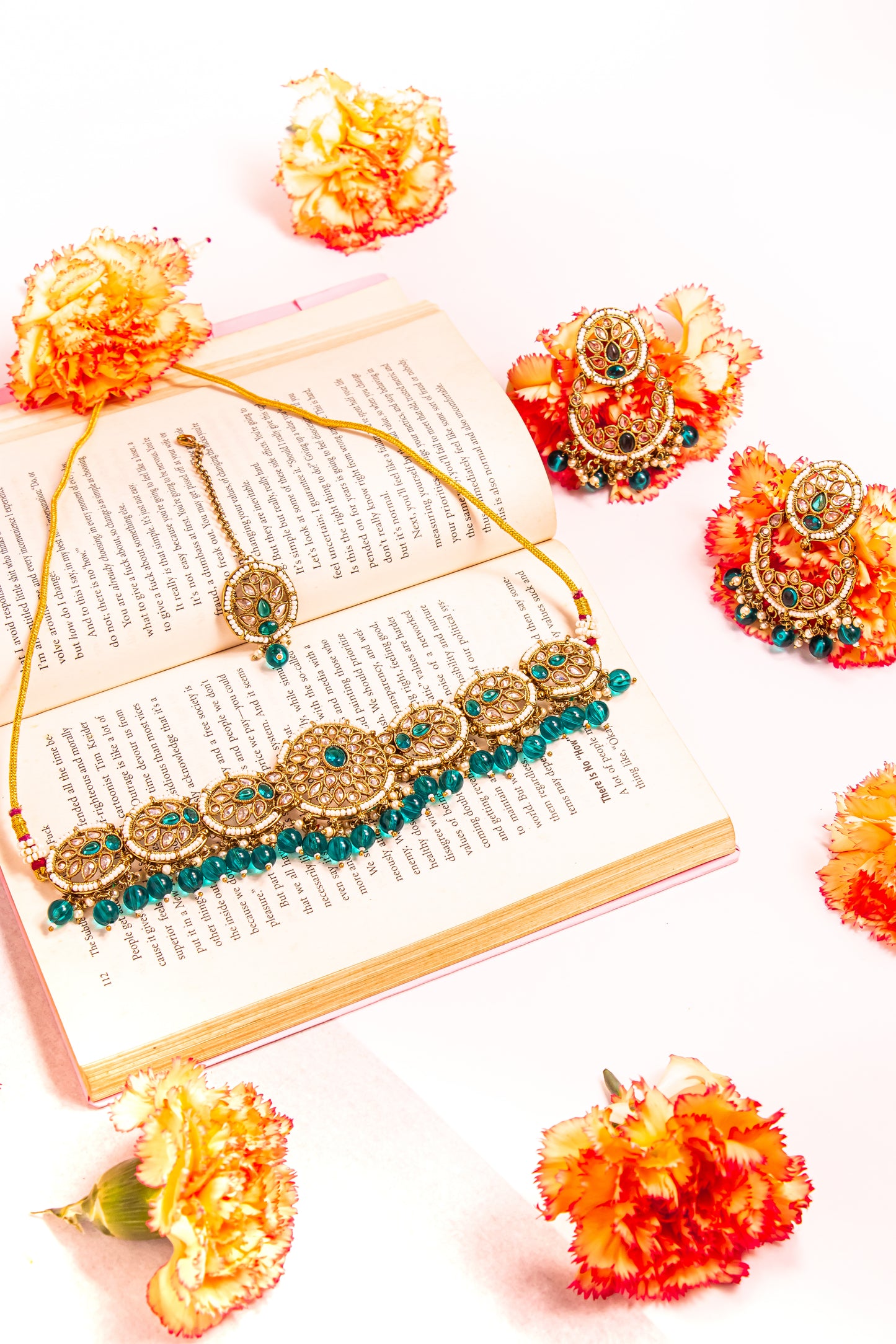 Lotus Dream Polki Choker Necklace Set