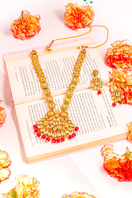 Padmavati's Charm Kundan Long Necklace Set