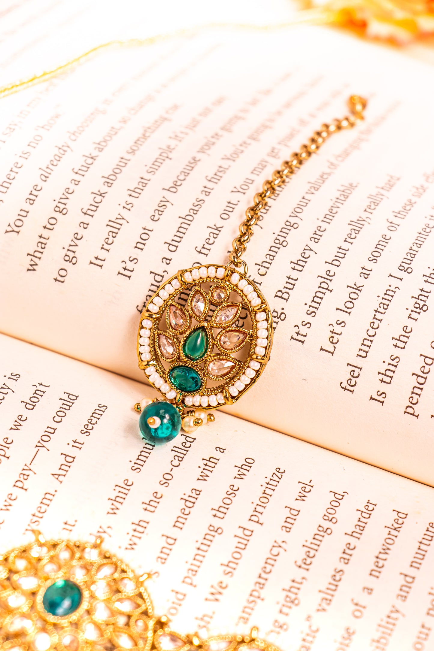 Lotus Dream Polki Choker Necklace Set