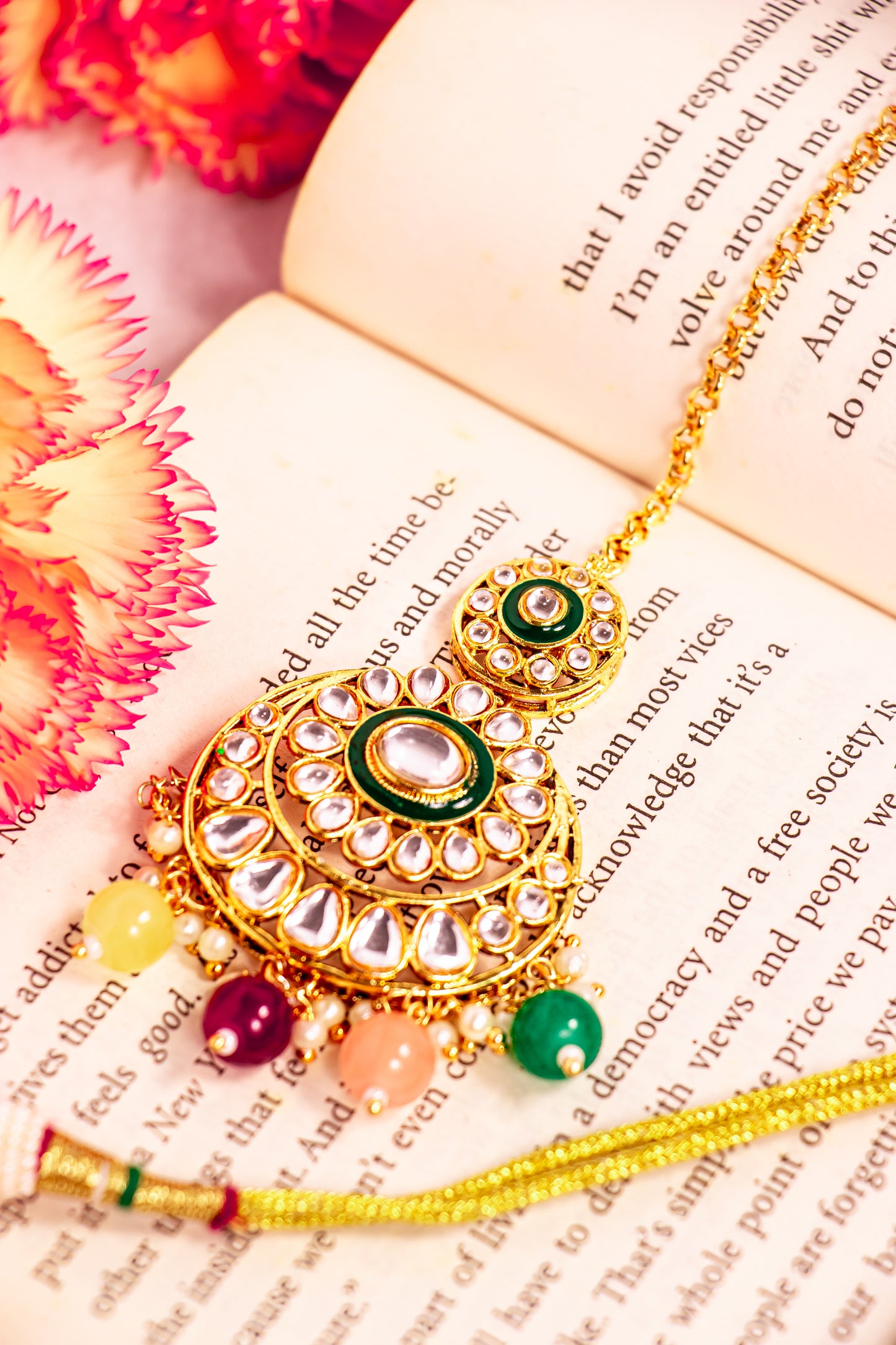 Jahan's Treasure Multicolour Kundan Necklace