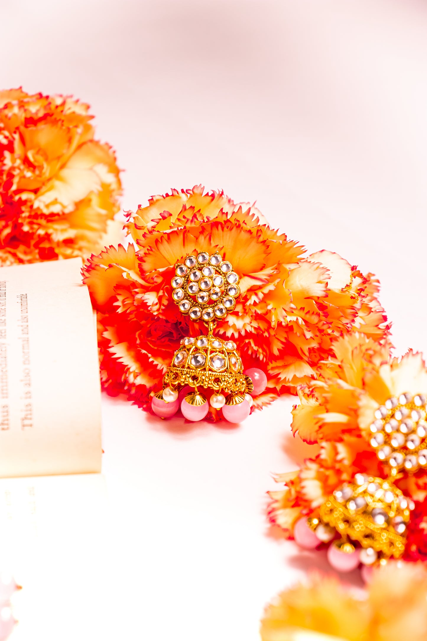 Jahan's Glow Pink Kundan Necklace Set