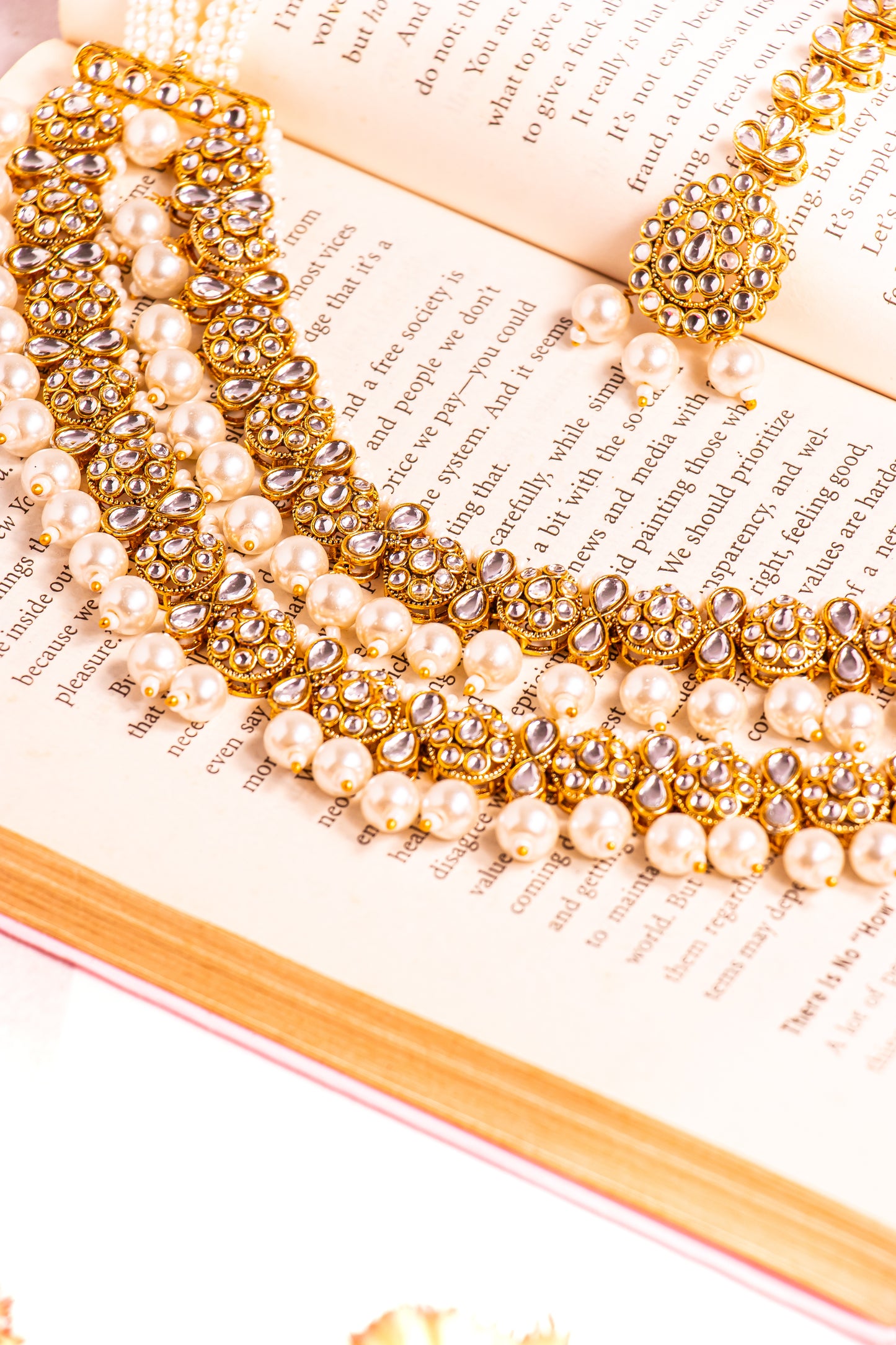 Noor's Spark Kundan Pearl Necklace Set