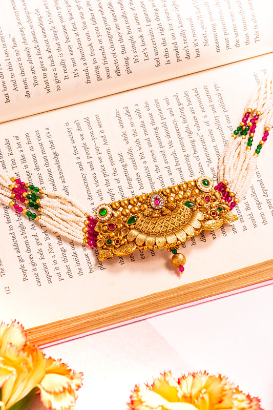 Lotus Reflection Choker Necklace Set