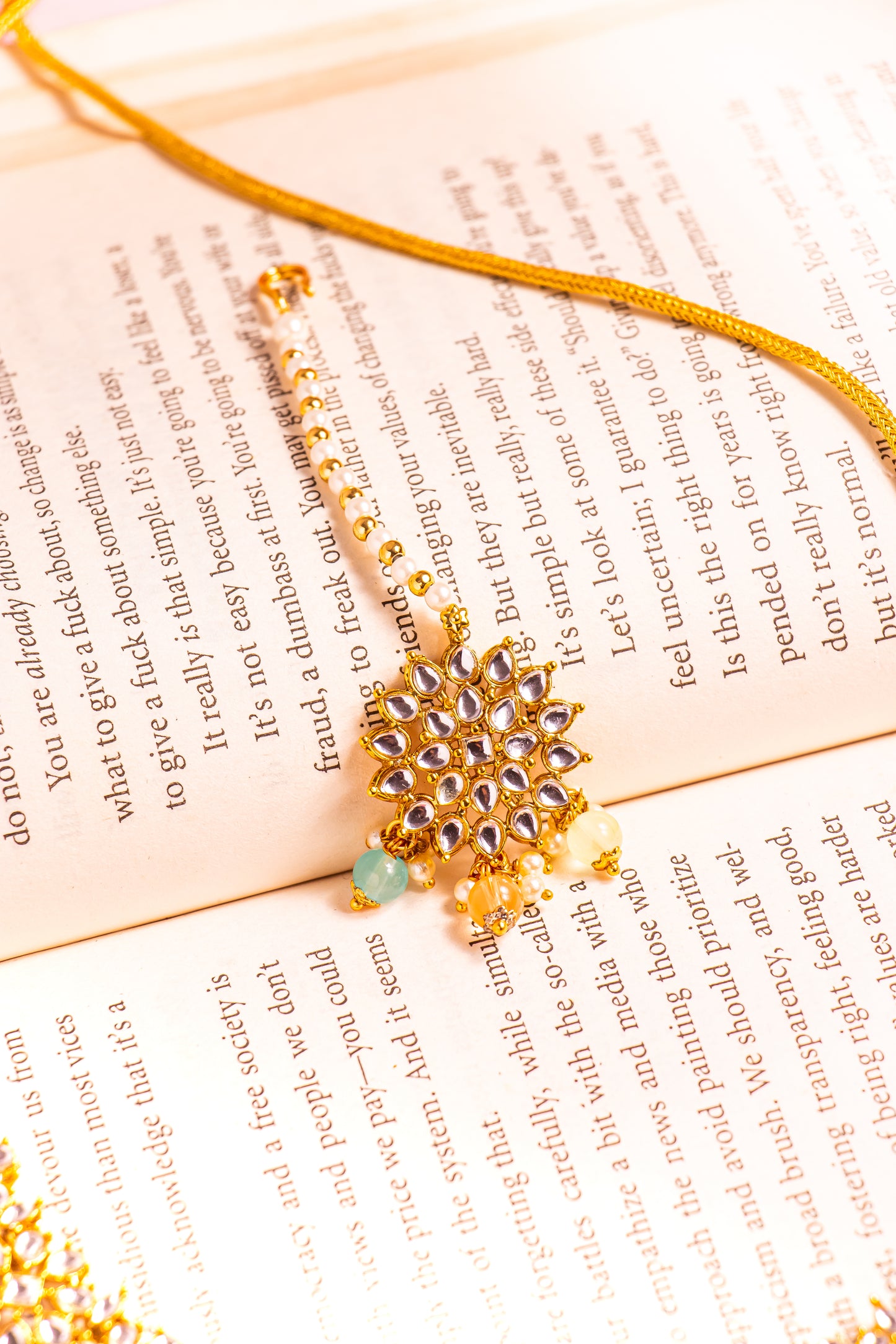 Jahan's Heart Multicolour Kundan Necklace Set