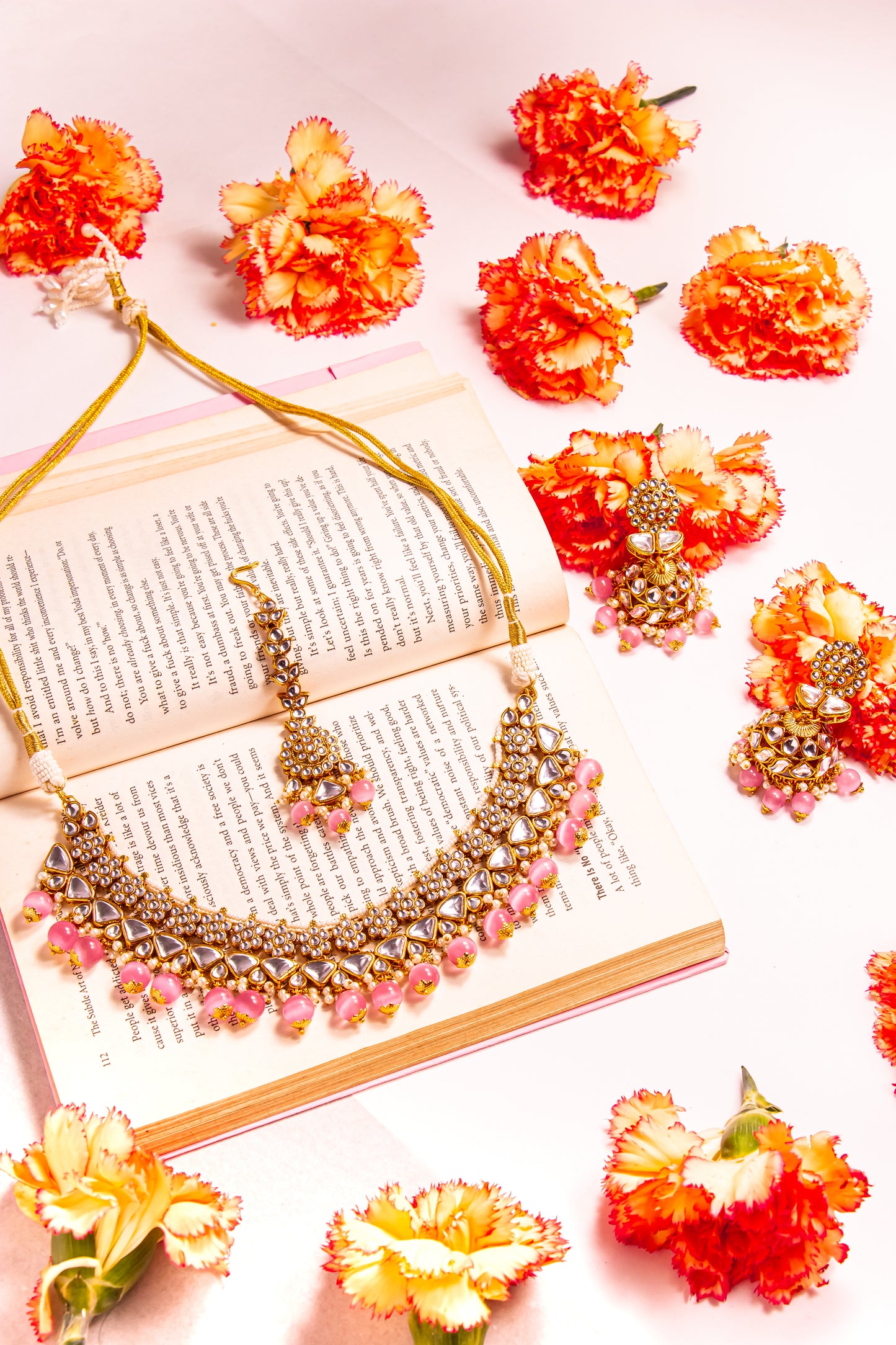 Noor's Horizon Pink Kundan Necklace Set