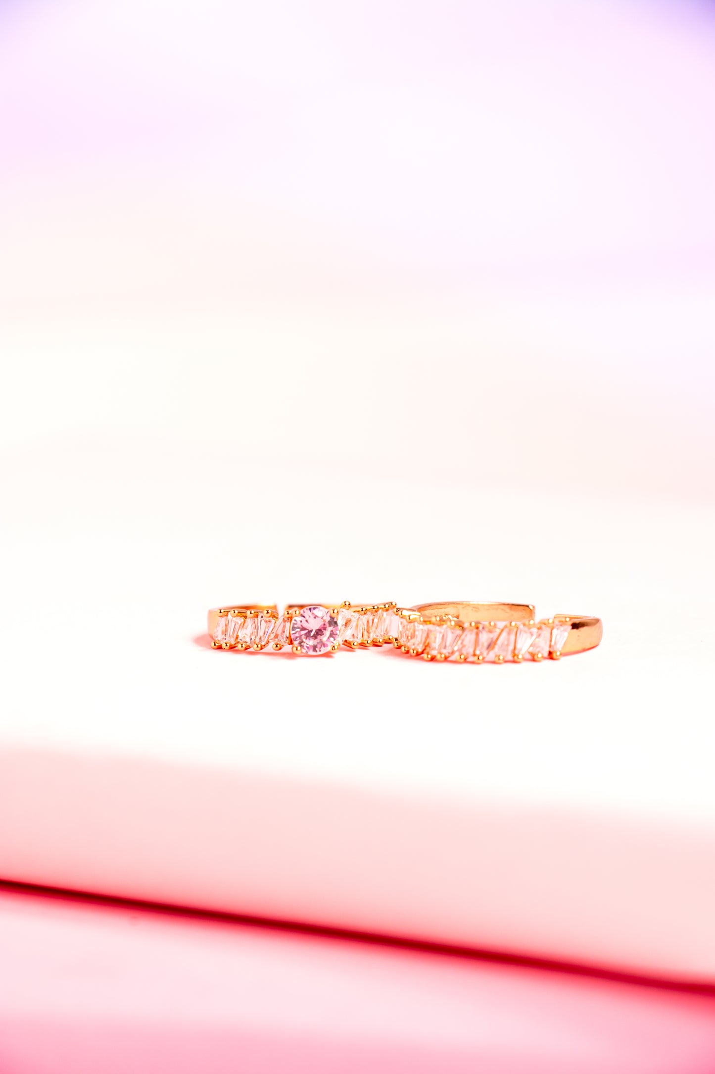 Royal Bloom Adjustable Rings Set