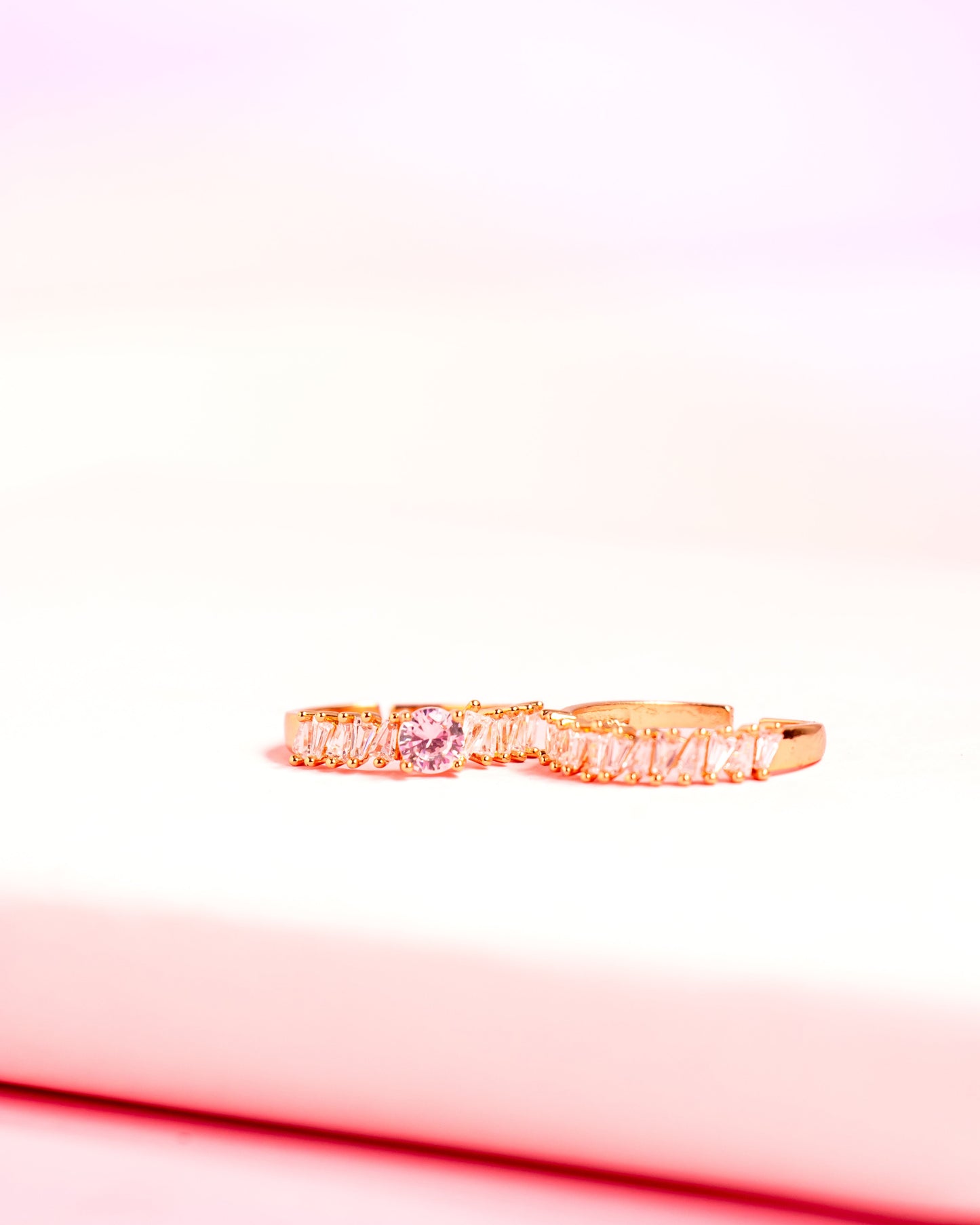 Royal Bloom Adjustable Rings Set