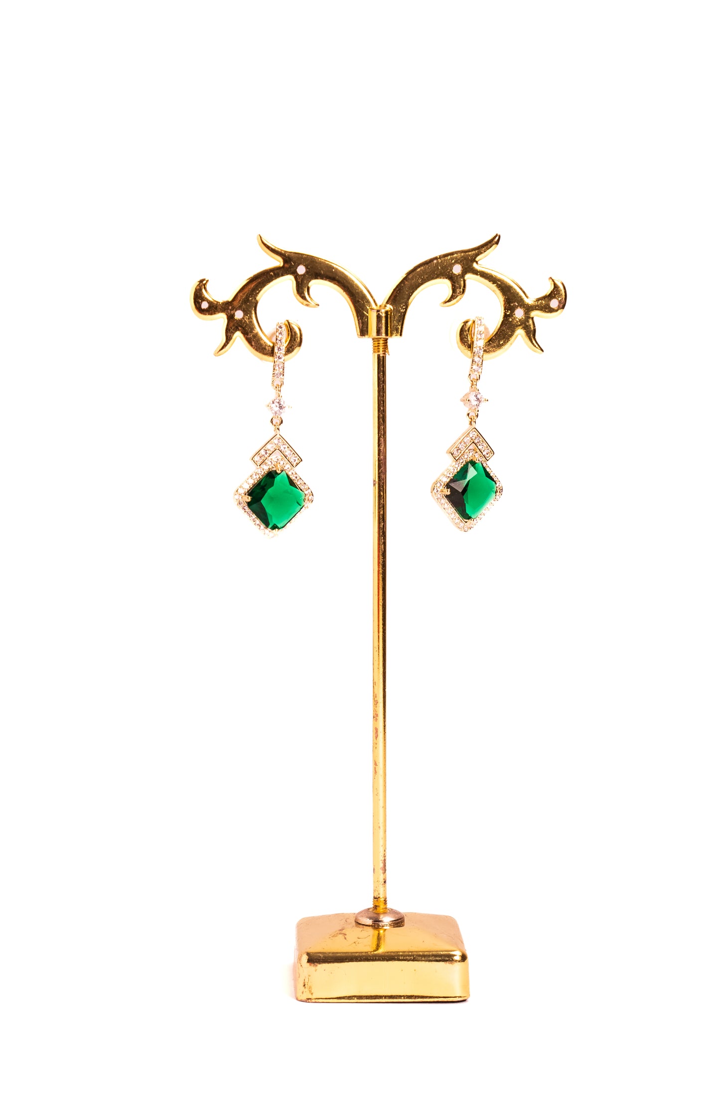 Emerald Tiara Earrings