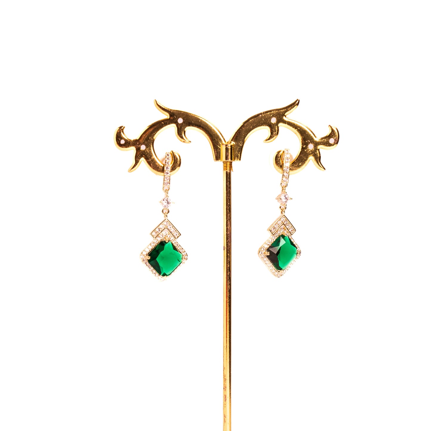 Emerald Tiara Earrings