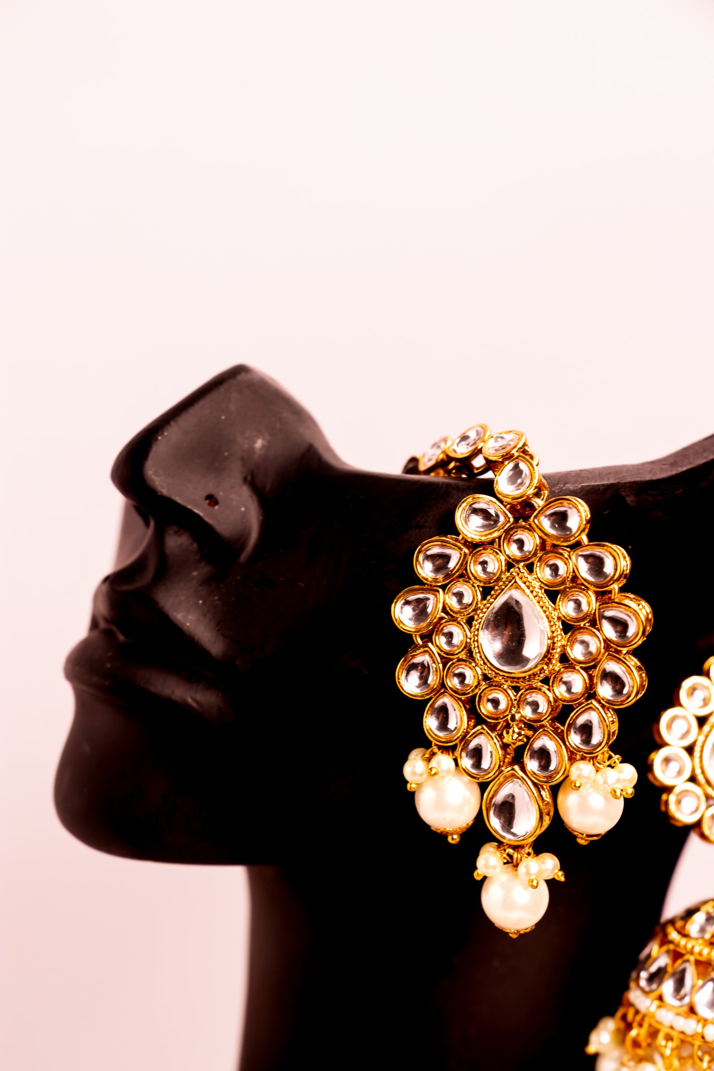 Noor's Vision Pink Kundan Necklace Set