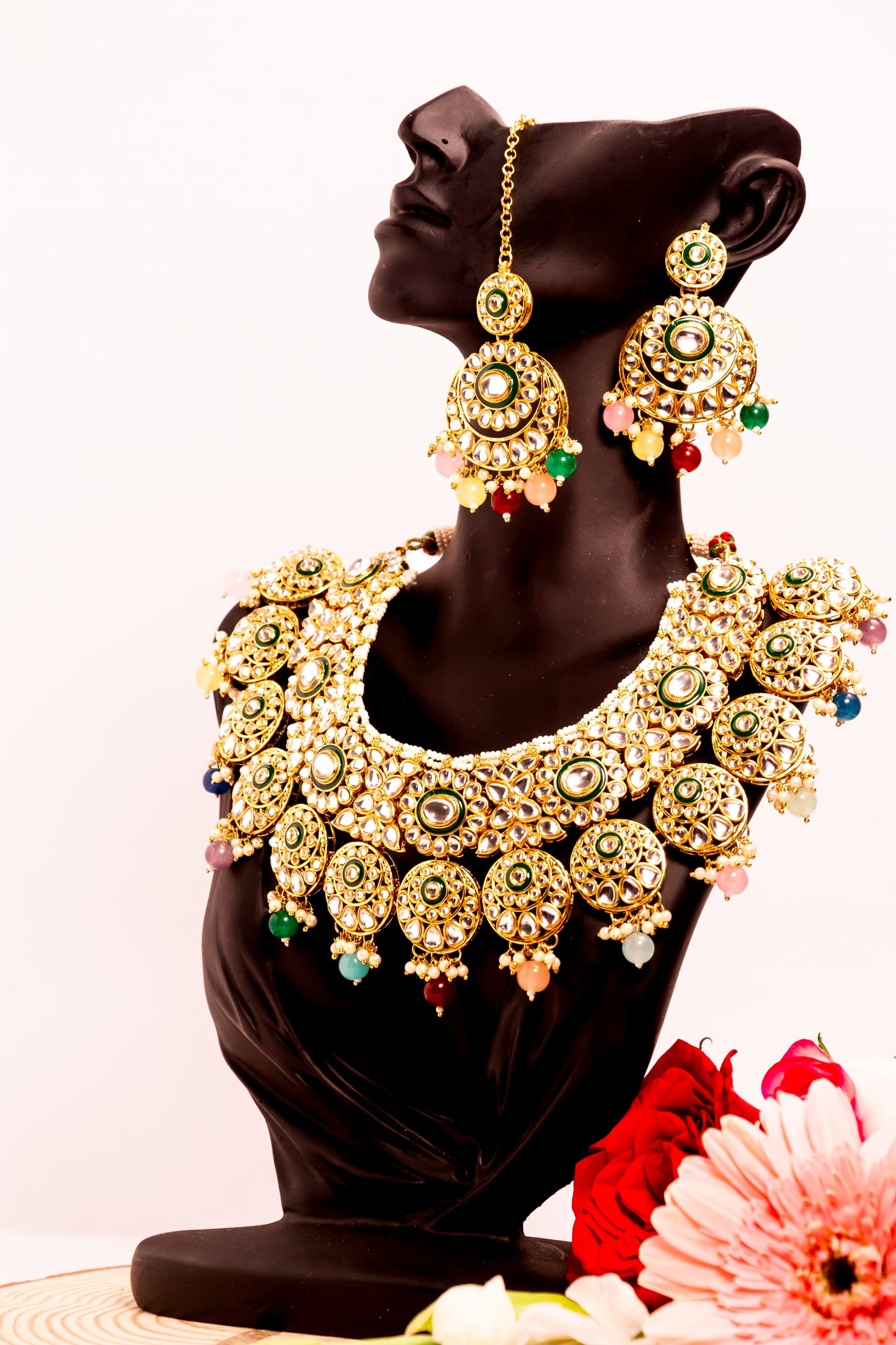 Jahan's Treasure Multicolour Kundan Necklace