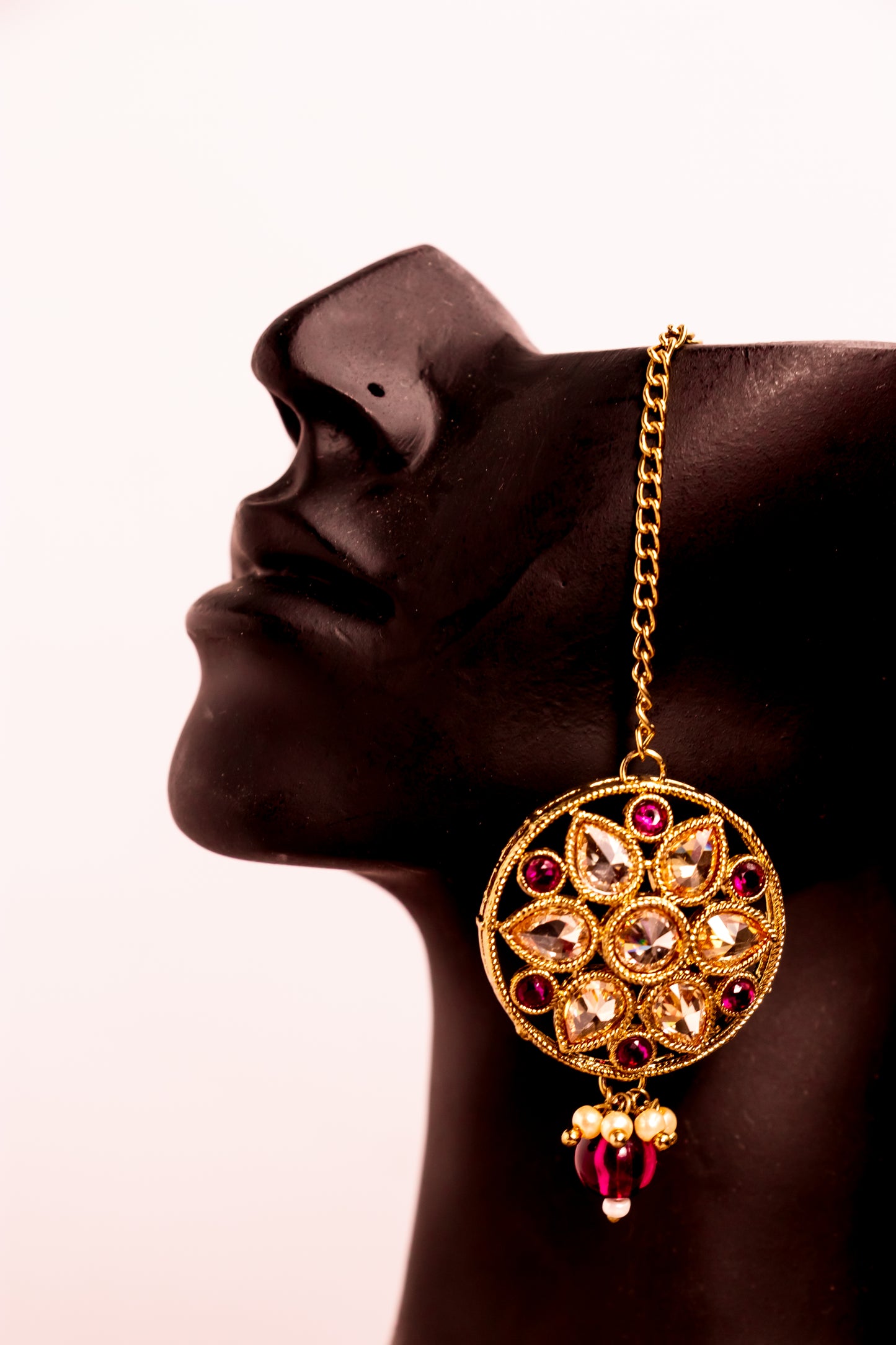 Padmini Polki Purple Choker Necklace Set