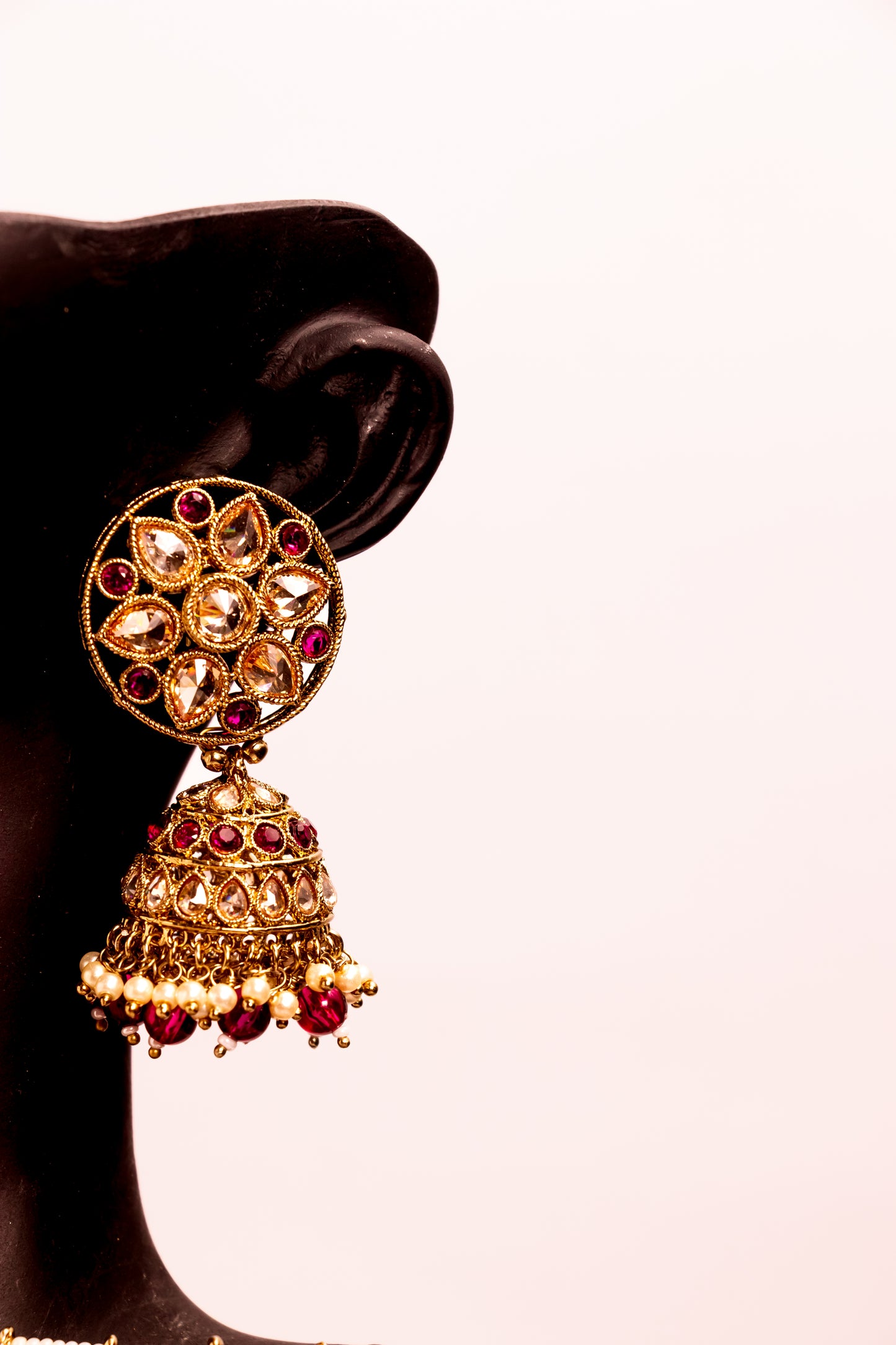 Padmini Polki Purple Choker Necklace Set