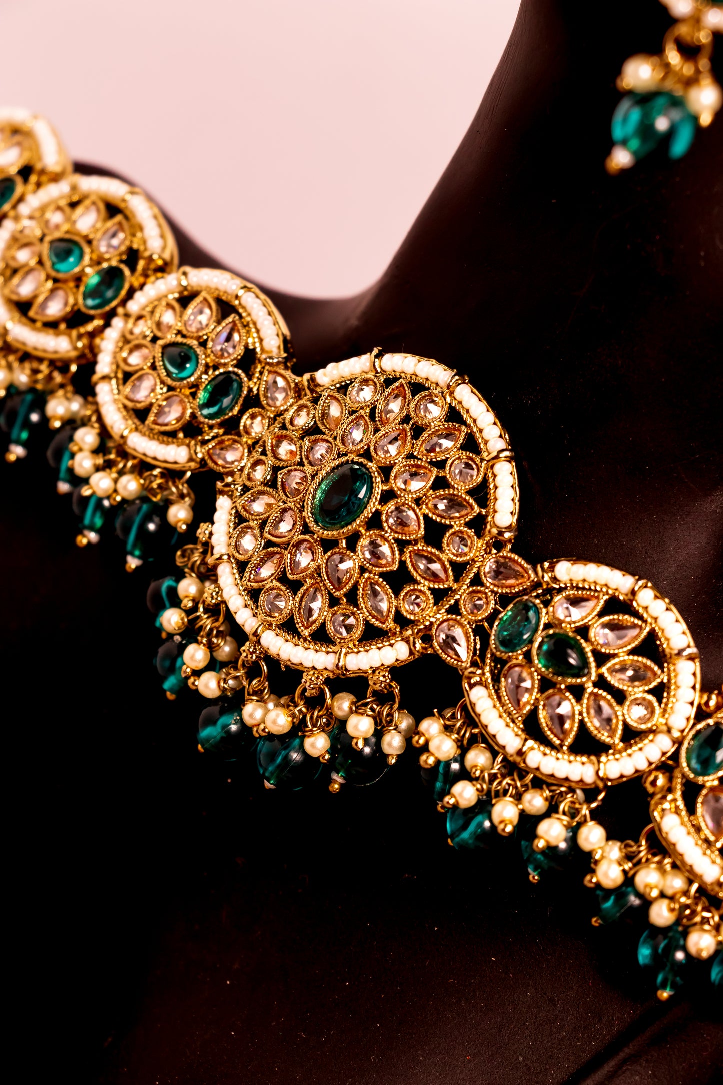 Lotus Dream Polki Choker Necklace Set