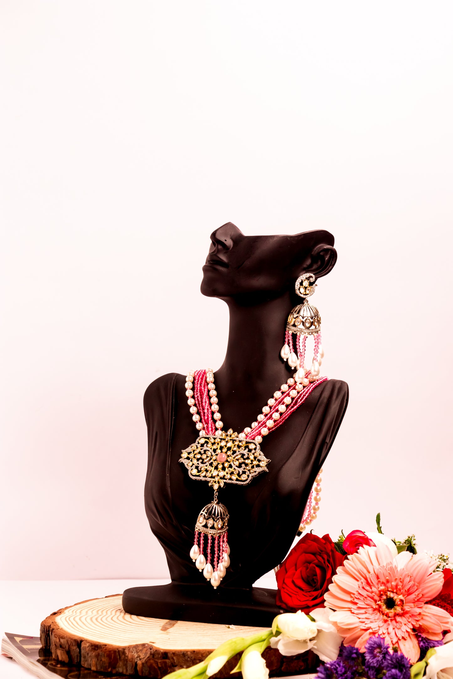 Padmavati's Mirage Polki Long Necklace Set