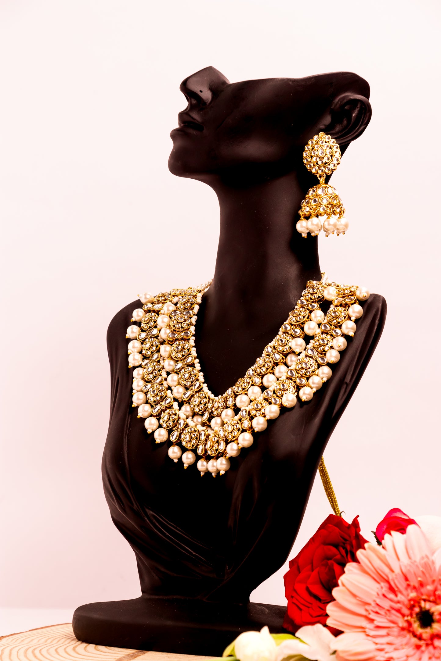 Noor's Spark Kundan Pearl Necklace Set