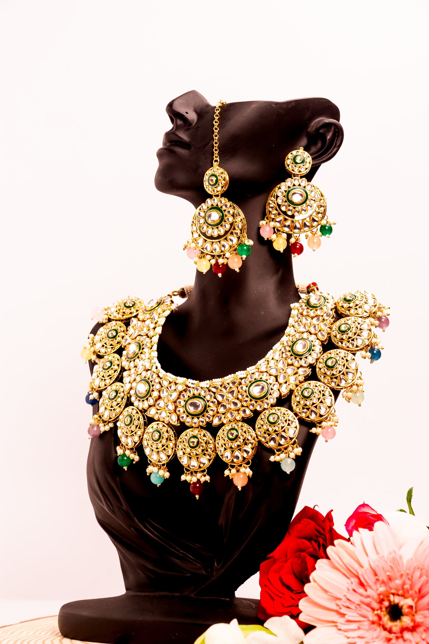 Jahan's Treasure Multicolour Kundan Necklace