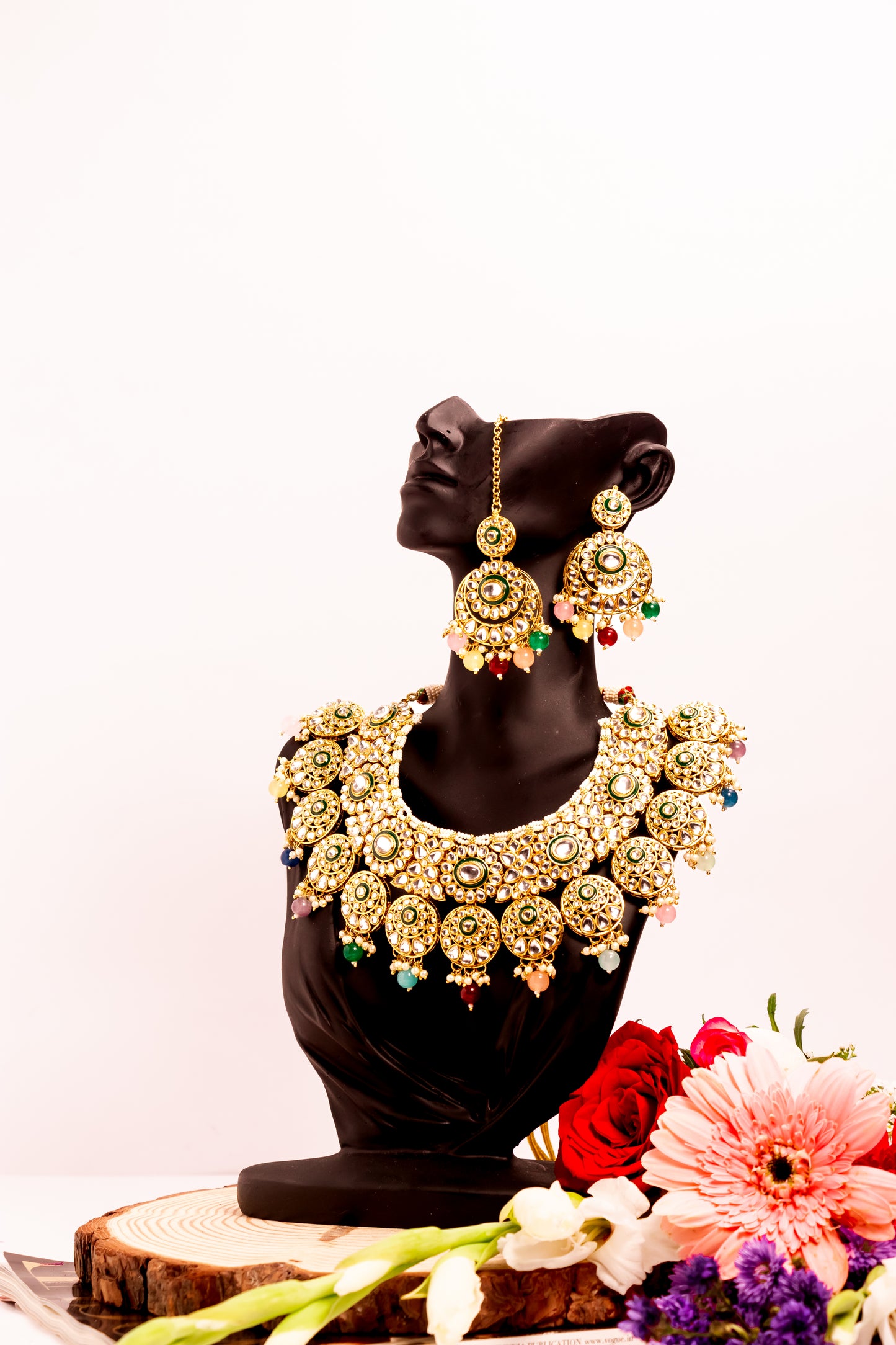 Jahan's Treasure Multicolour Kundan Necklace