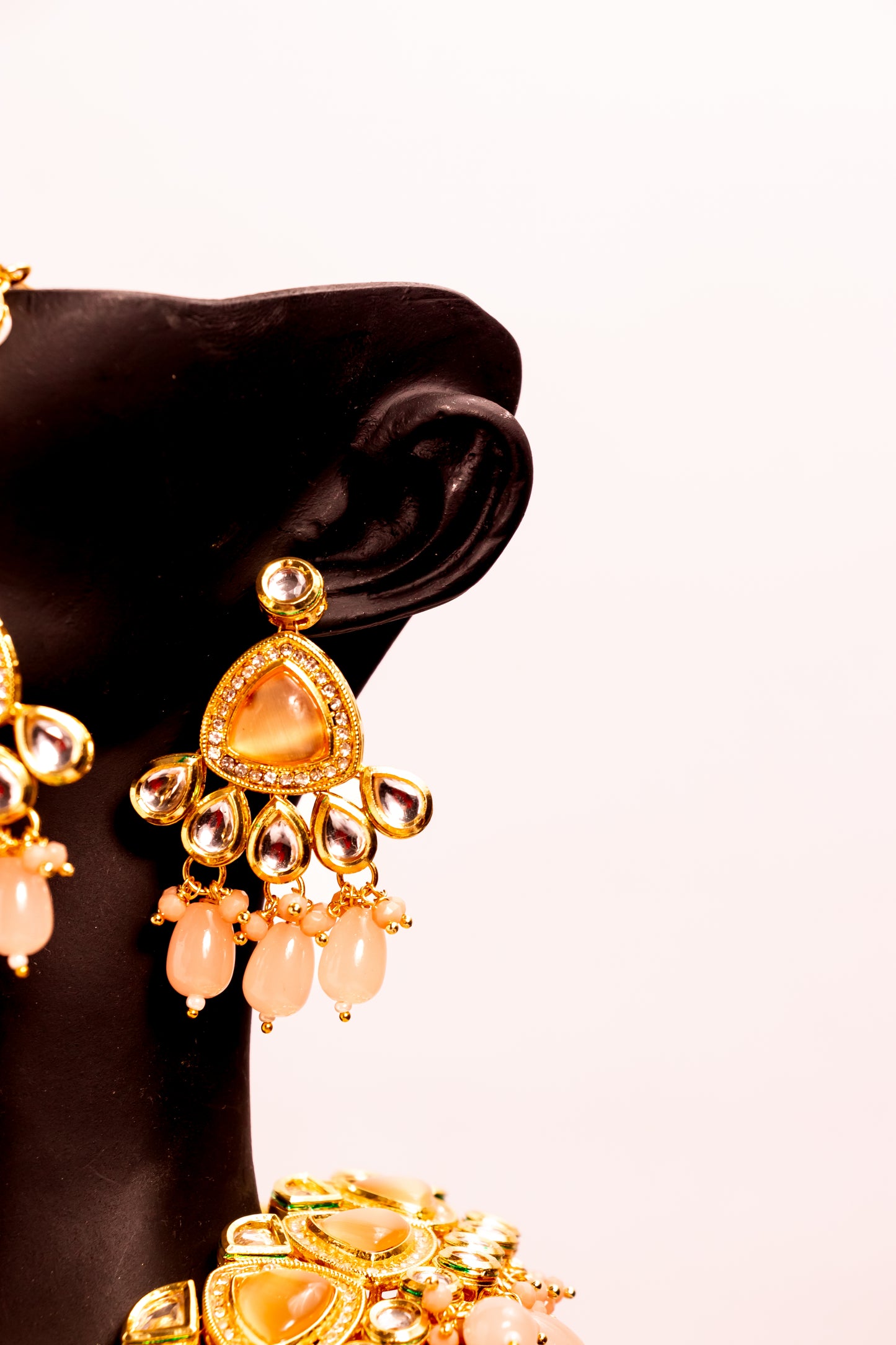 Jahan's Heritage Pink Kundan Necklace Set