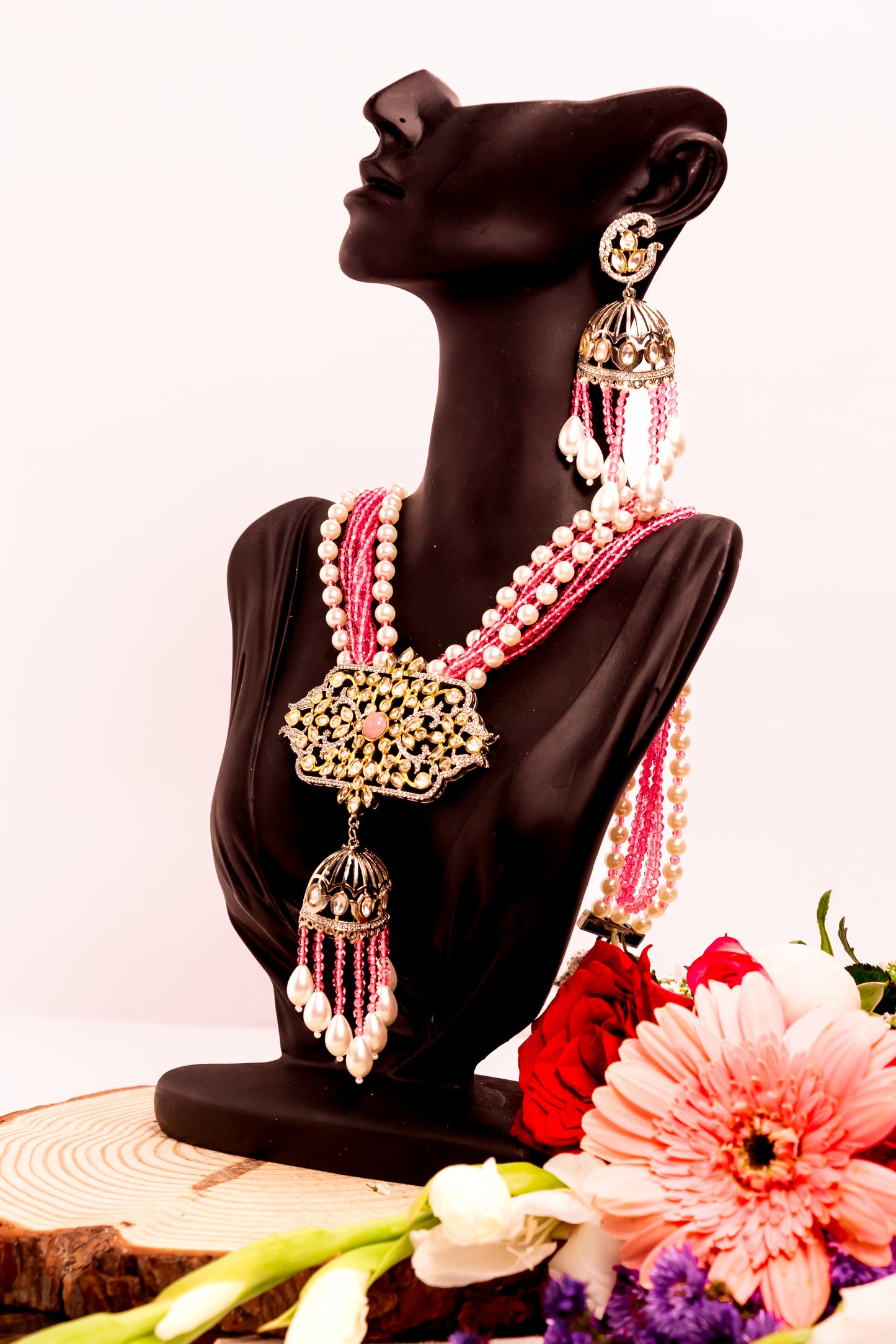 Padmavati's Mirage Polki Long Necklace Set