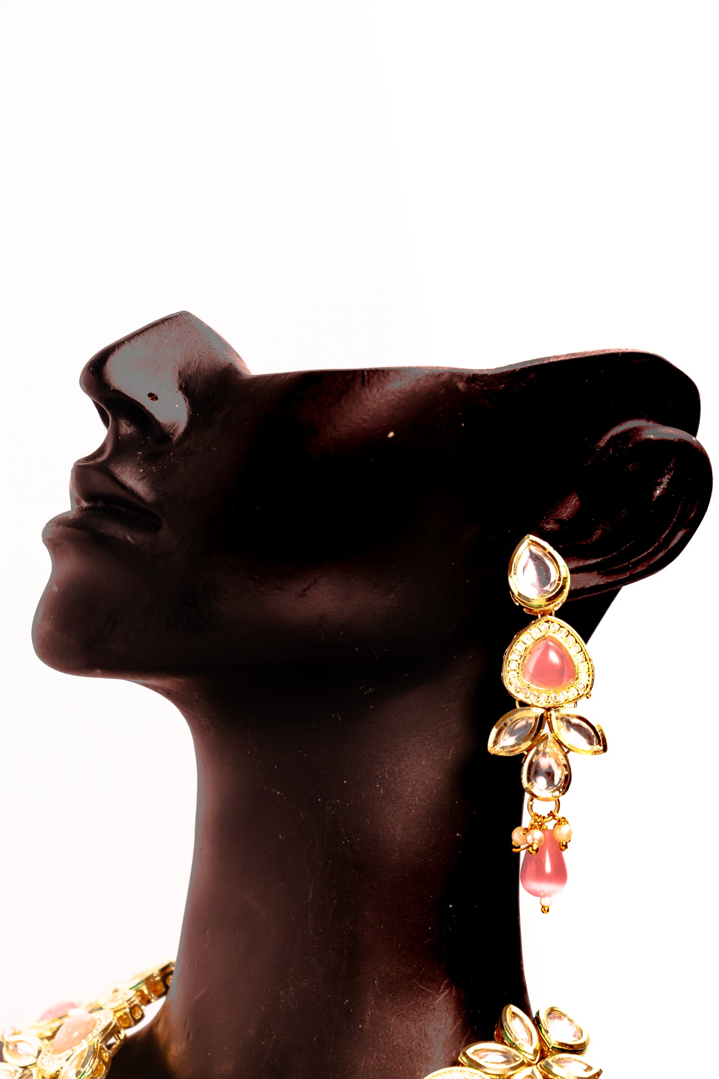 Noor's Vision Pink Kundan Necklace Set