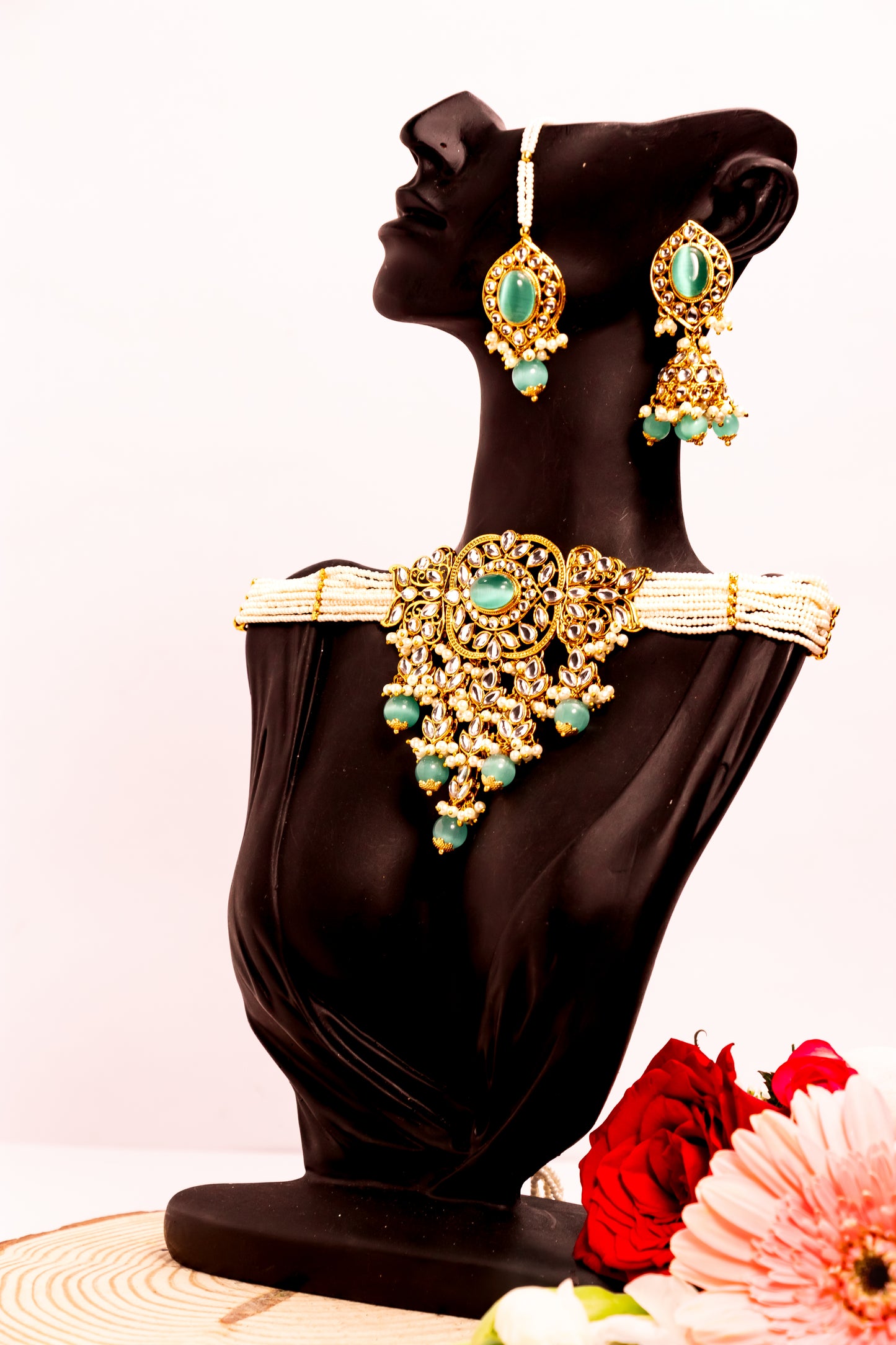 Padmavati's Treasure Polki Choker Necklace Set