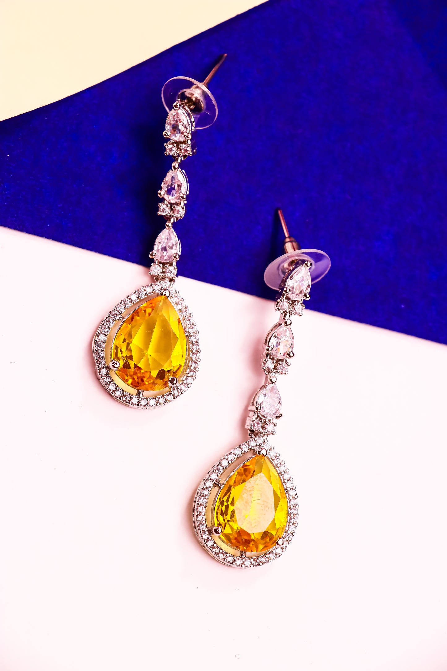 Yellow Sapphire Crown Necklace Set
