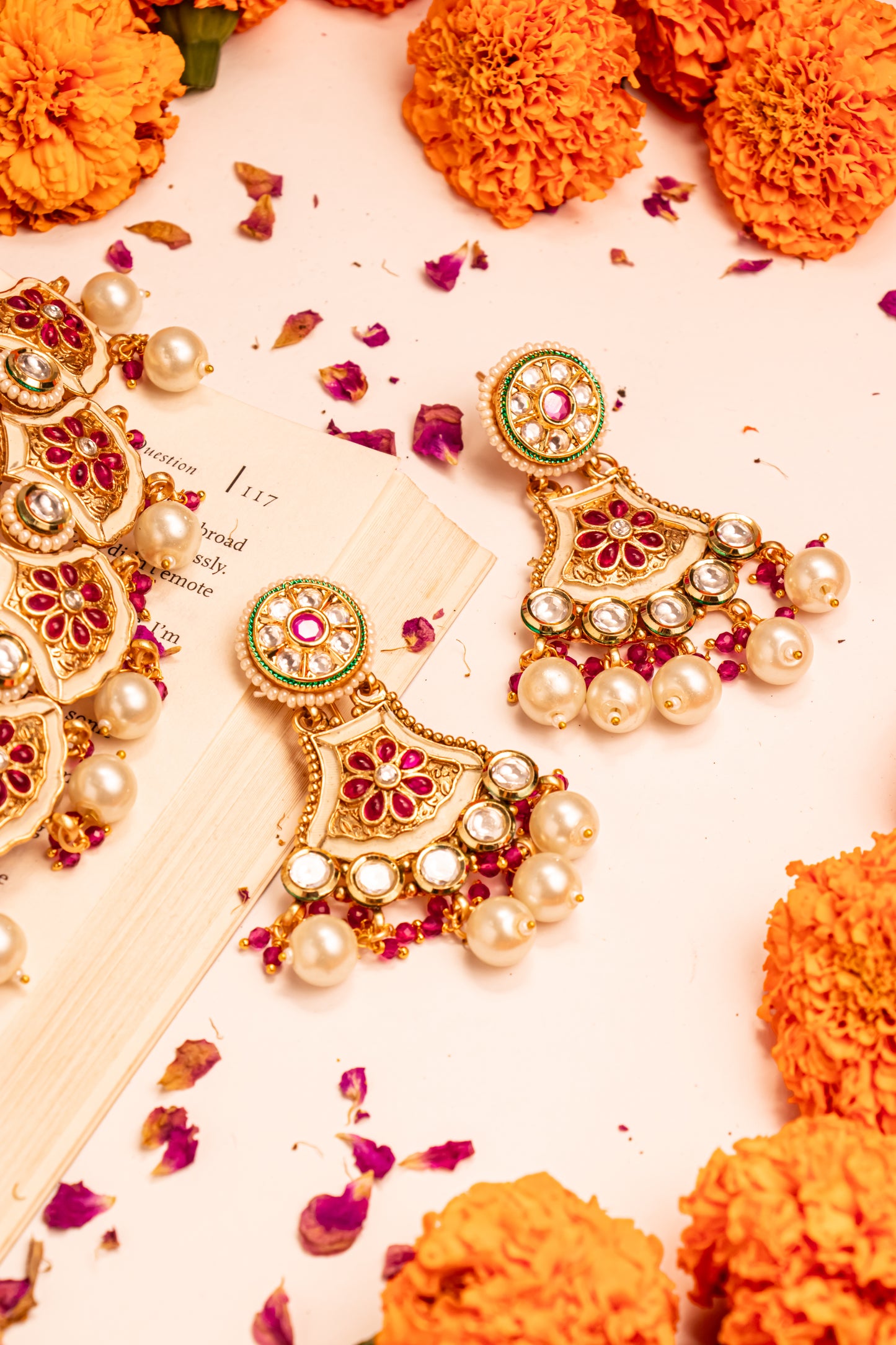 Chandrika Semi Bridal Kundan Necklace Set
