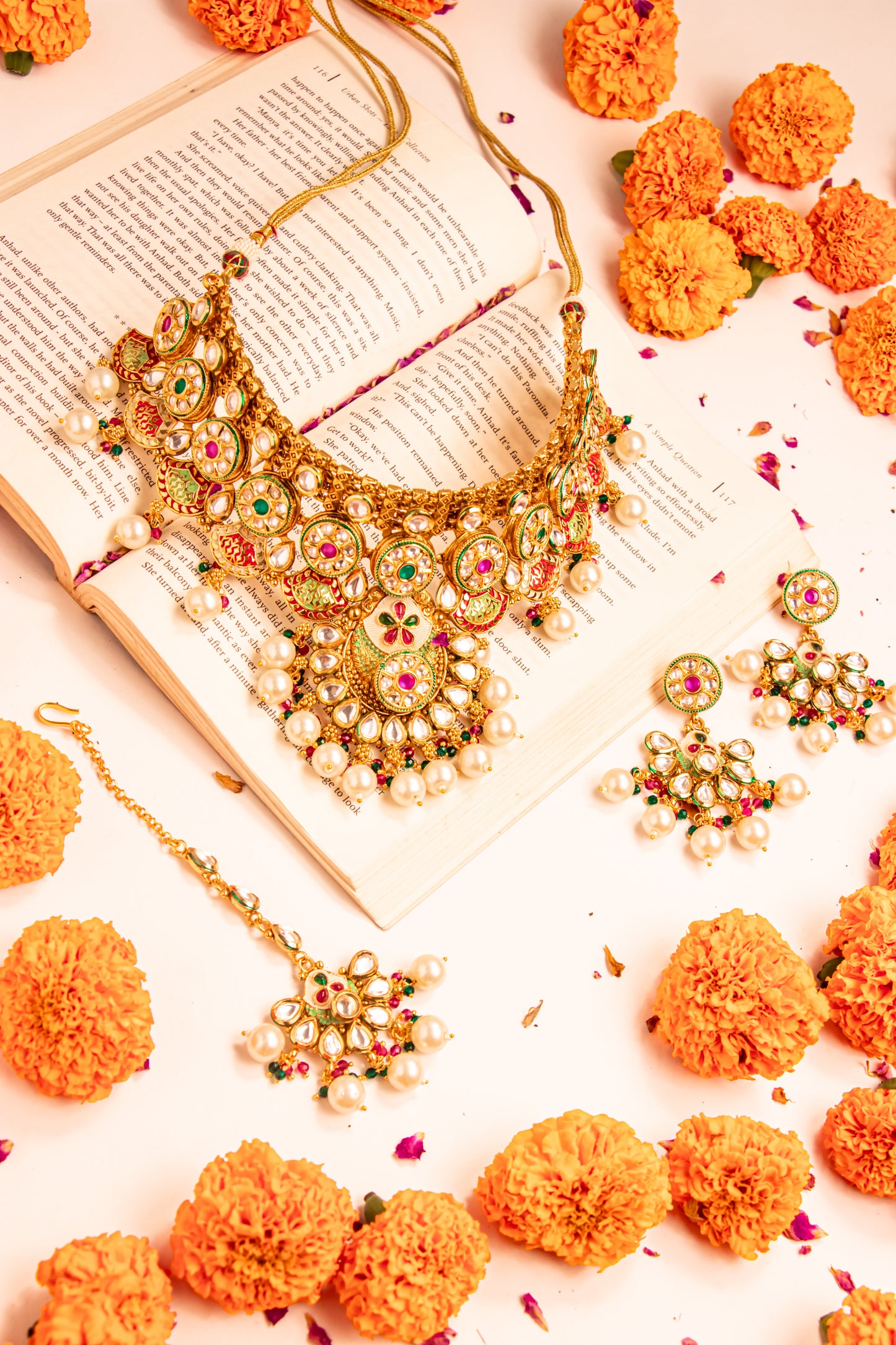 Vasundhara Semi Bridal Polki Semi Bridal Set