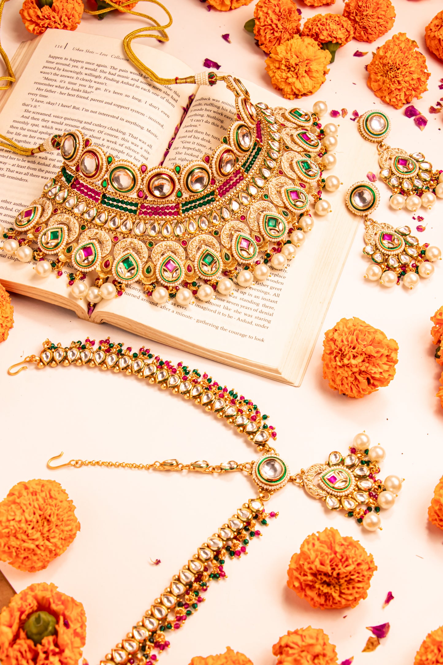Empress Padma Semi Bridal Necklace Set