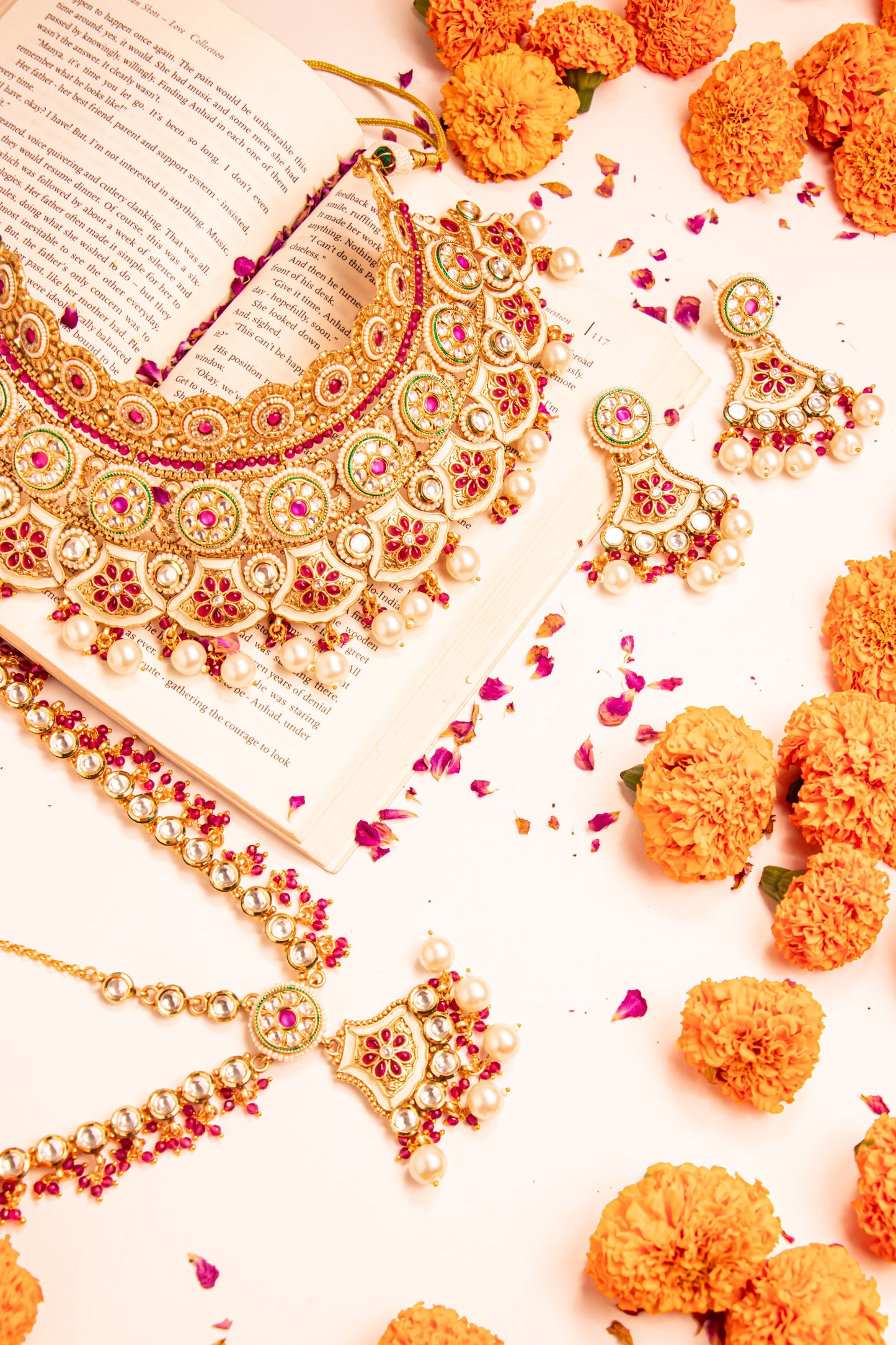 Chandrika Semi Bridal Kundan Necklace Set