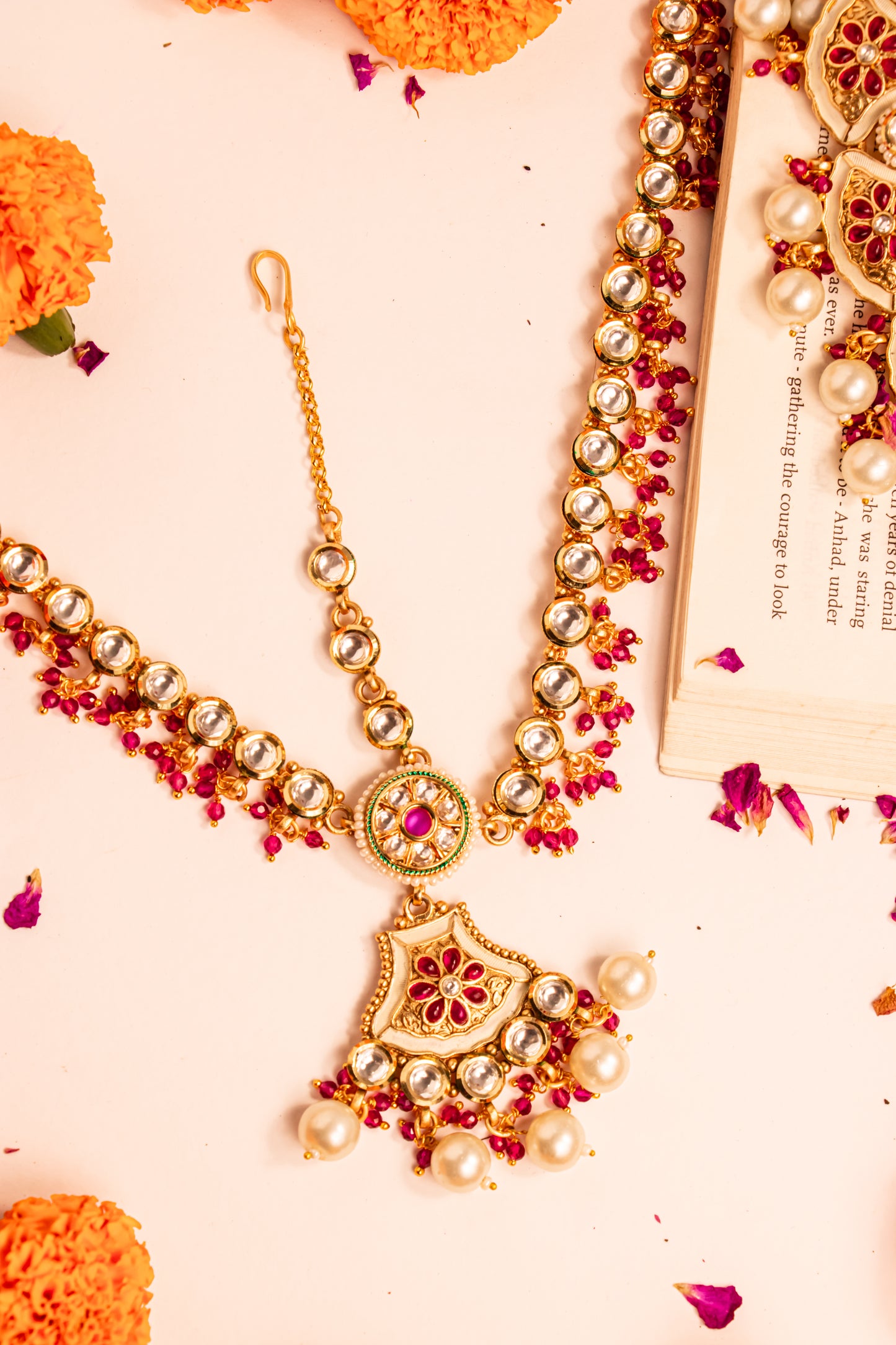 Chandrika Semi Bridal Kundan Necklace Set