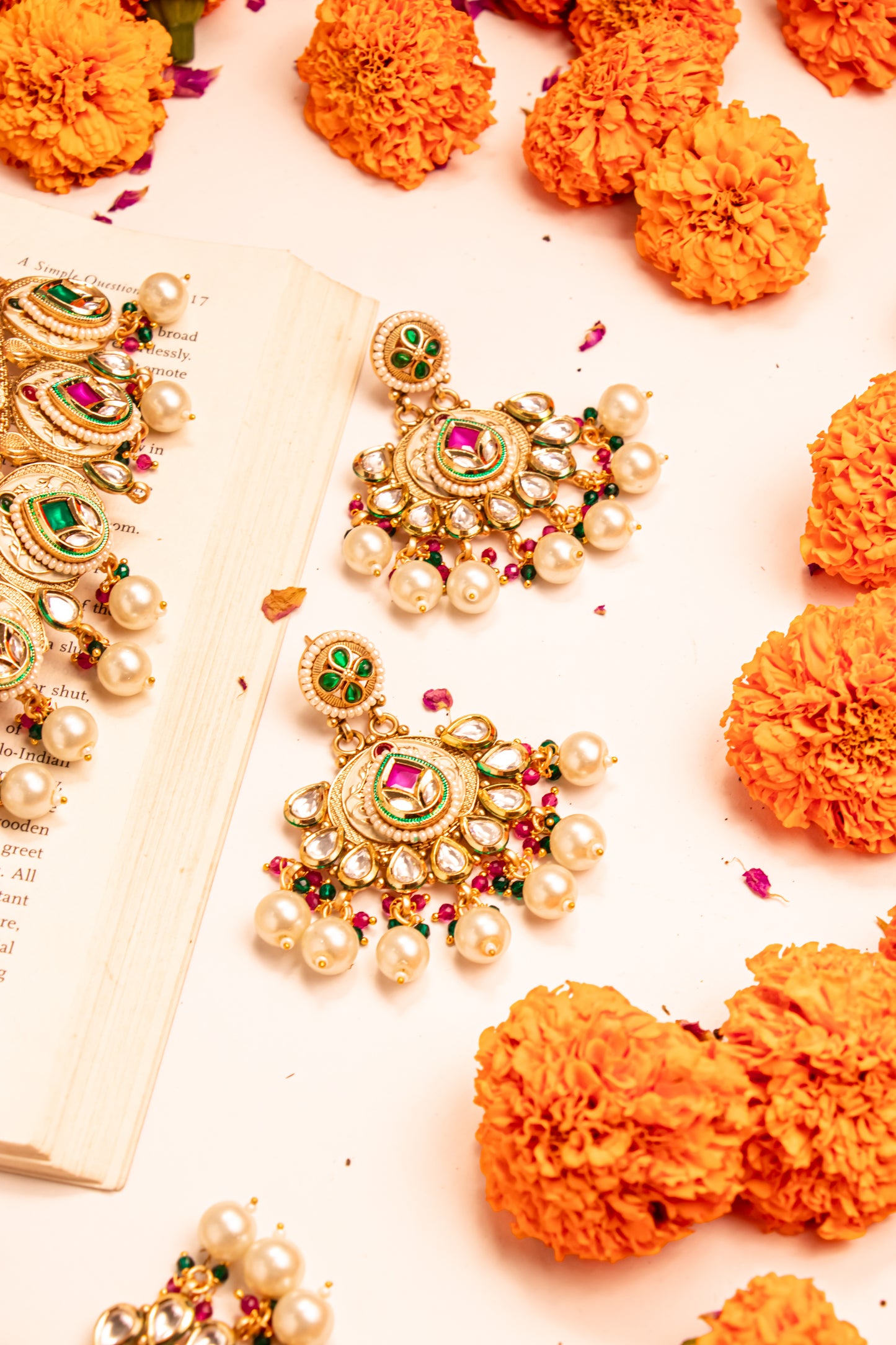 Indra Kundan Semi Bridal Necklace Set