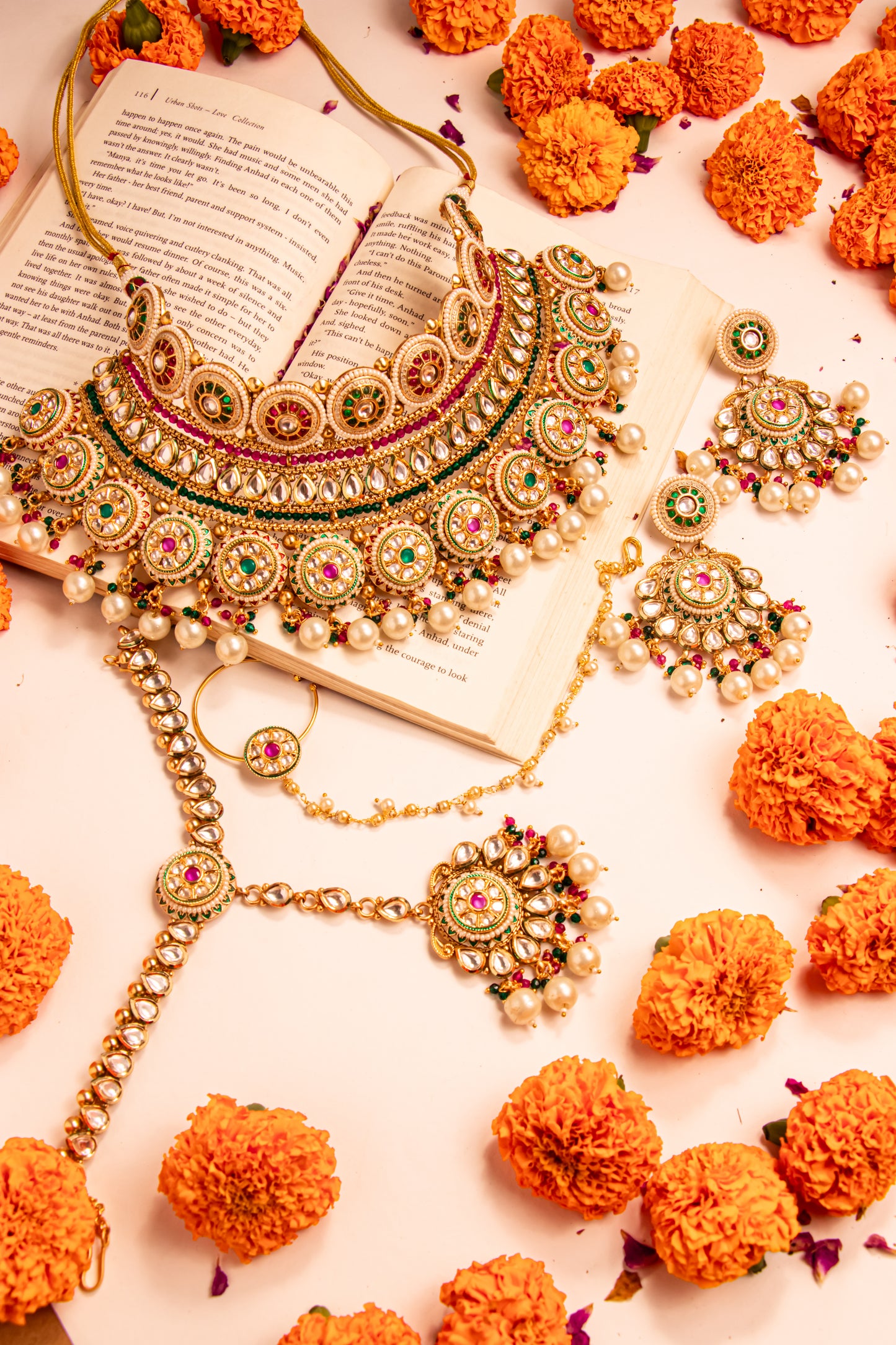Padmavati's Grace Semi Bridal Necklace Set