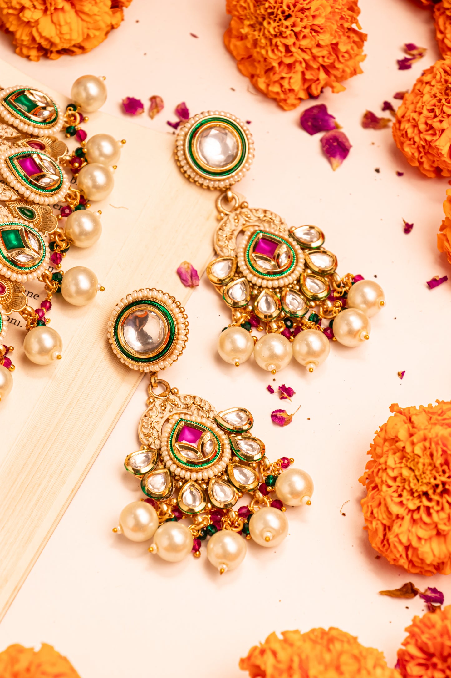 Empress Padma Semi Bridal Necklace Set