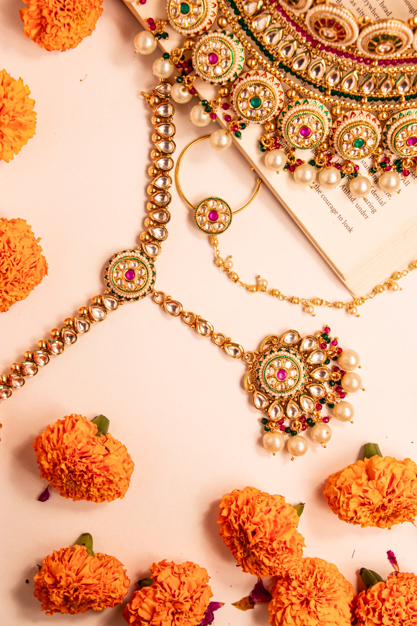 Padmavati's Grace Semi Bridal Necklace Set