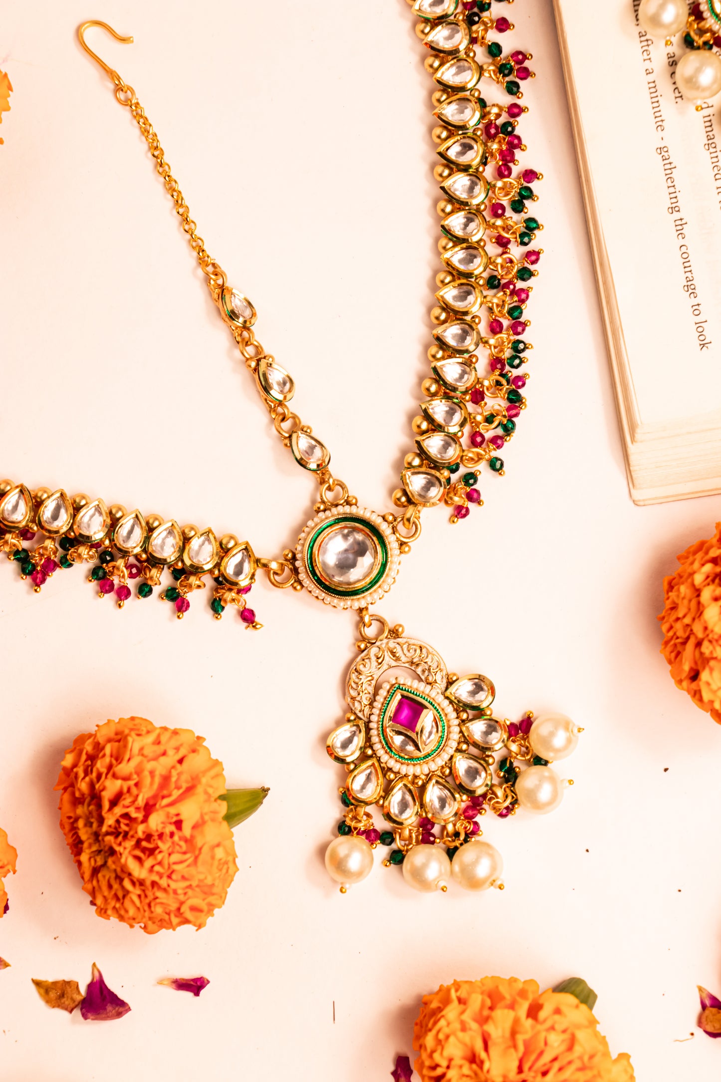 Empress Padma Semi Bridal Necklace Set