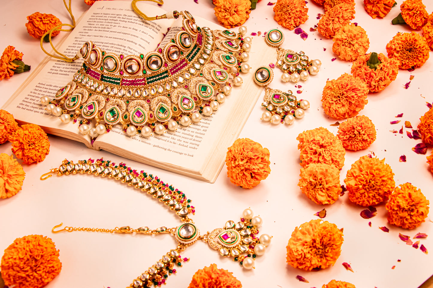 Empress Padma Semi Bridal Necklace Set