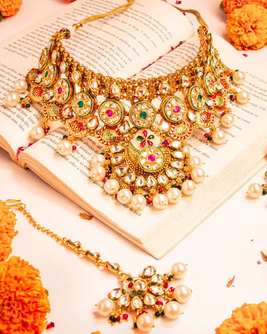 Vasundhara Semi Bridal Polki Semi Bridal Set