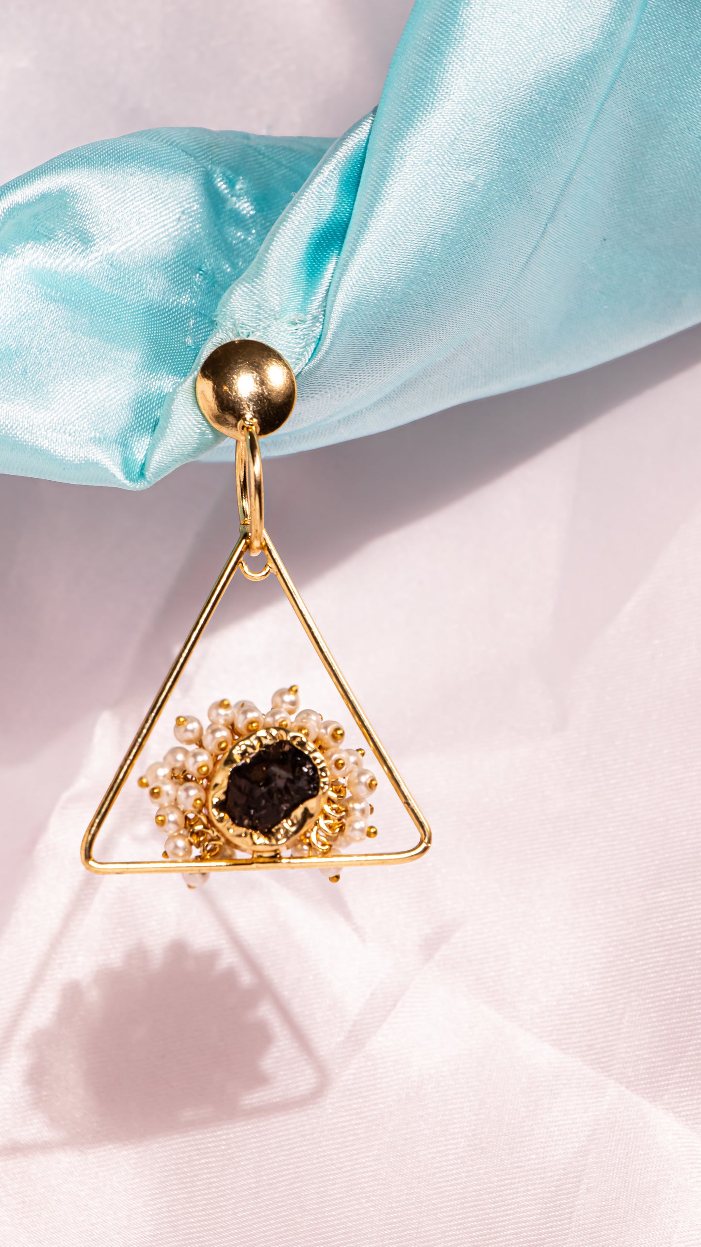 Shadow Flame Greek Earrings