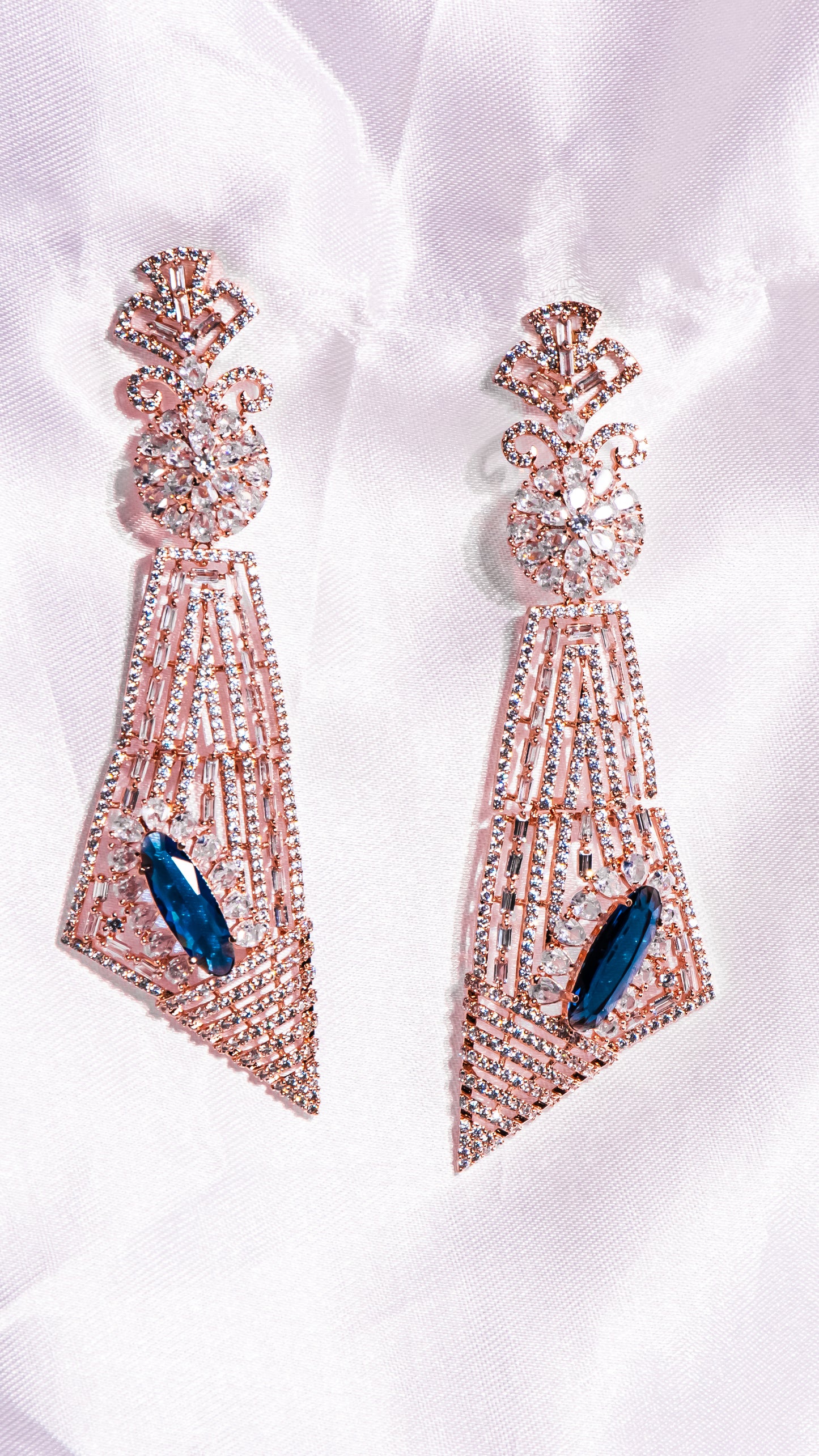 Sapphire Luster Earrings