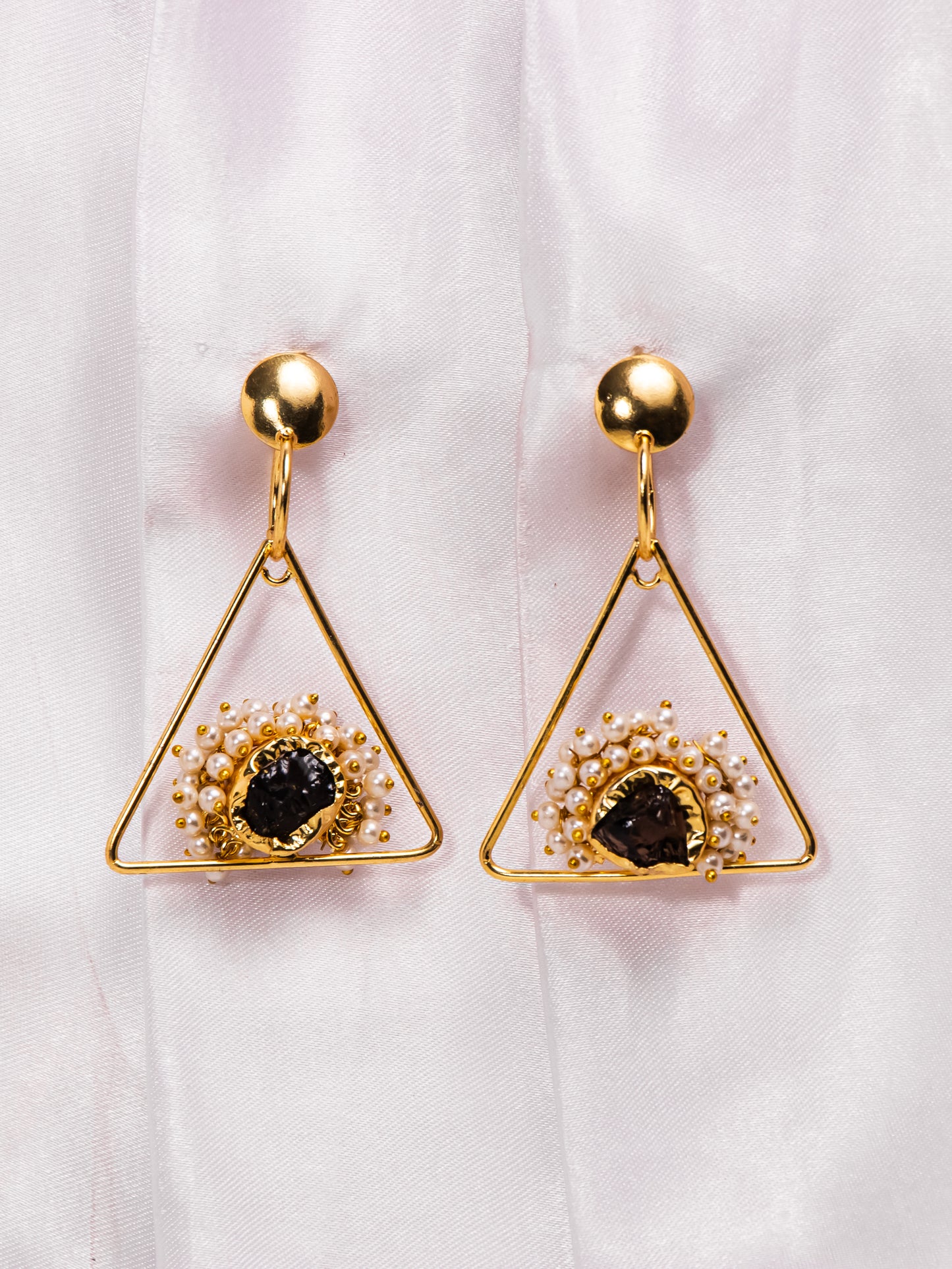 Shadow Flame Greek Earrings